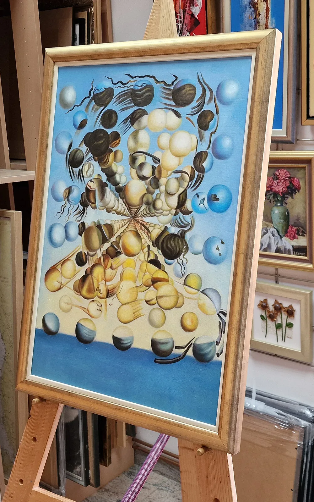 Salvador Dali - Galatea of the Spheres - reprodukcija umetniške slike Salvador Dalí - Galatea sfer - ročno slikana reprodukcija - olje na platnu