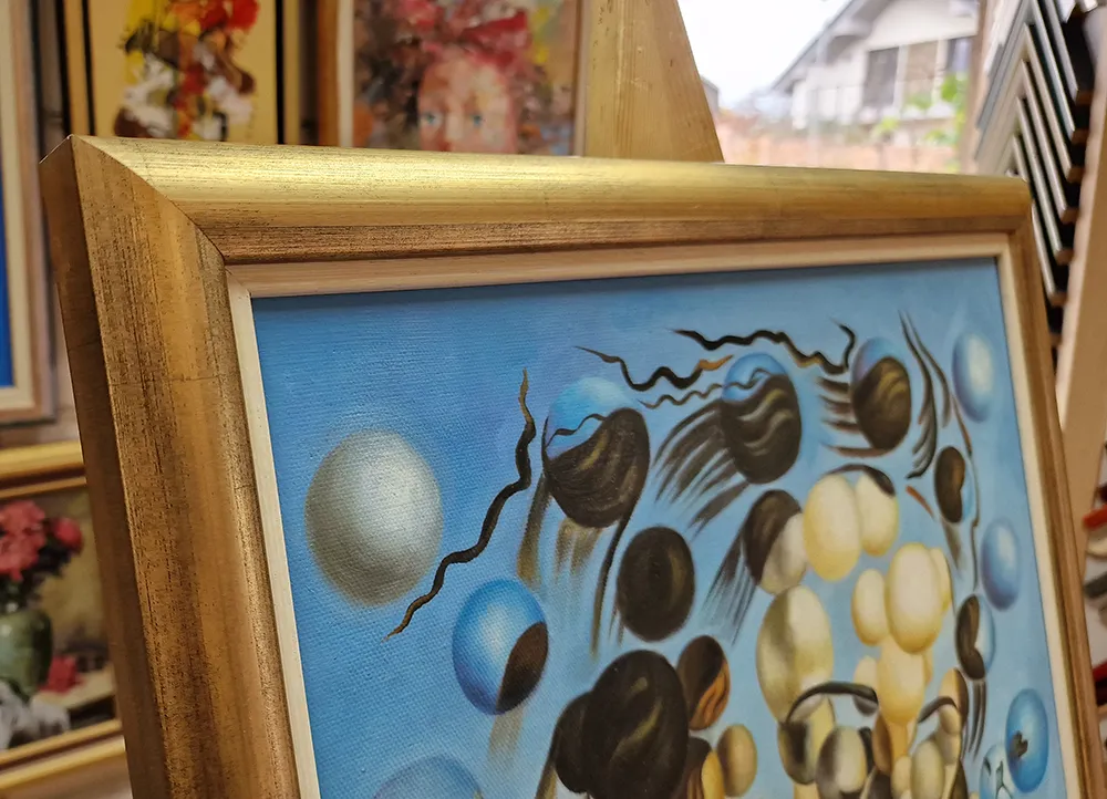 Salvador Dali - Galatea of the Spheres - reprodukcija umetniške slike Salvador Dalí - Galatea sfer - ročno slikana umetniška slika - olje na platnu