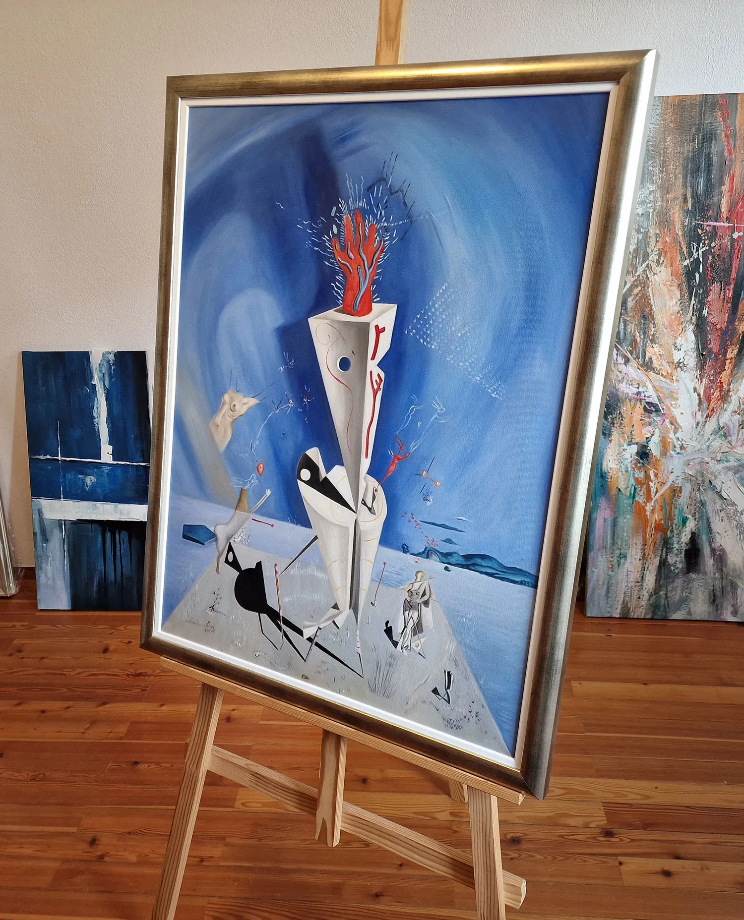 Salvador Dali – Apparatus and Hand umetniska slika na platnu Salvador Dalí - Aparat in roka - olje na platnu - ročno slikana kopija po naročilu