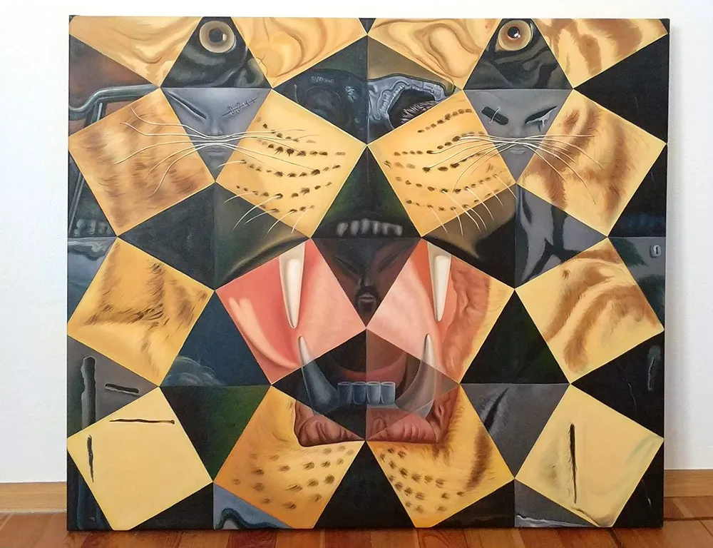 Salvador Dali - Tiger Salvador Dalí - Tiger - hand-painted oil painting reproduction - oil on canvas