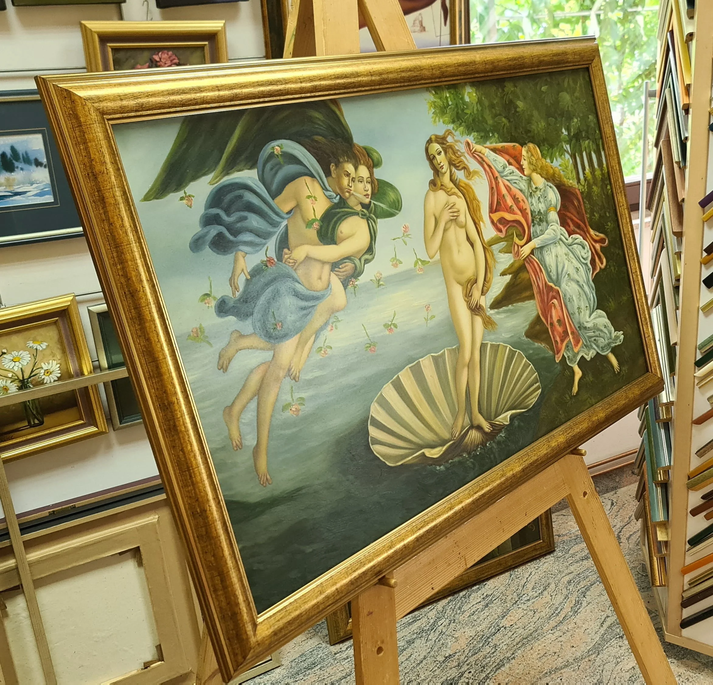 Sandro Botticelli - The Birth of Venus 2 - reproduction of famous painting by Sandro Botticelli, hand painted painting on canvas