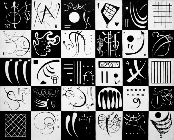 Híres festők reprodukciói, modern falfestmények, falfestmények Trente_Kandinsky_1937