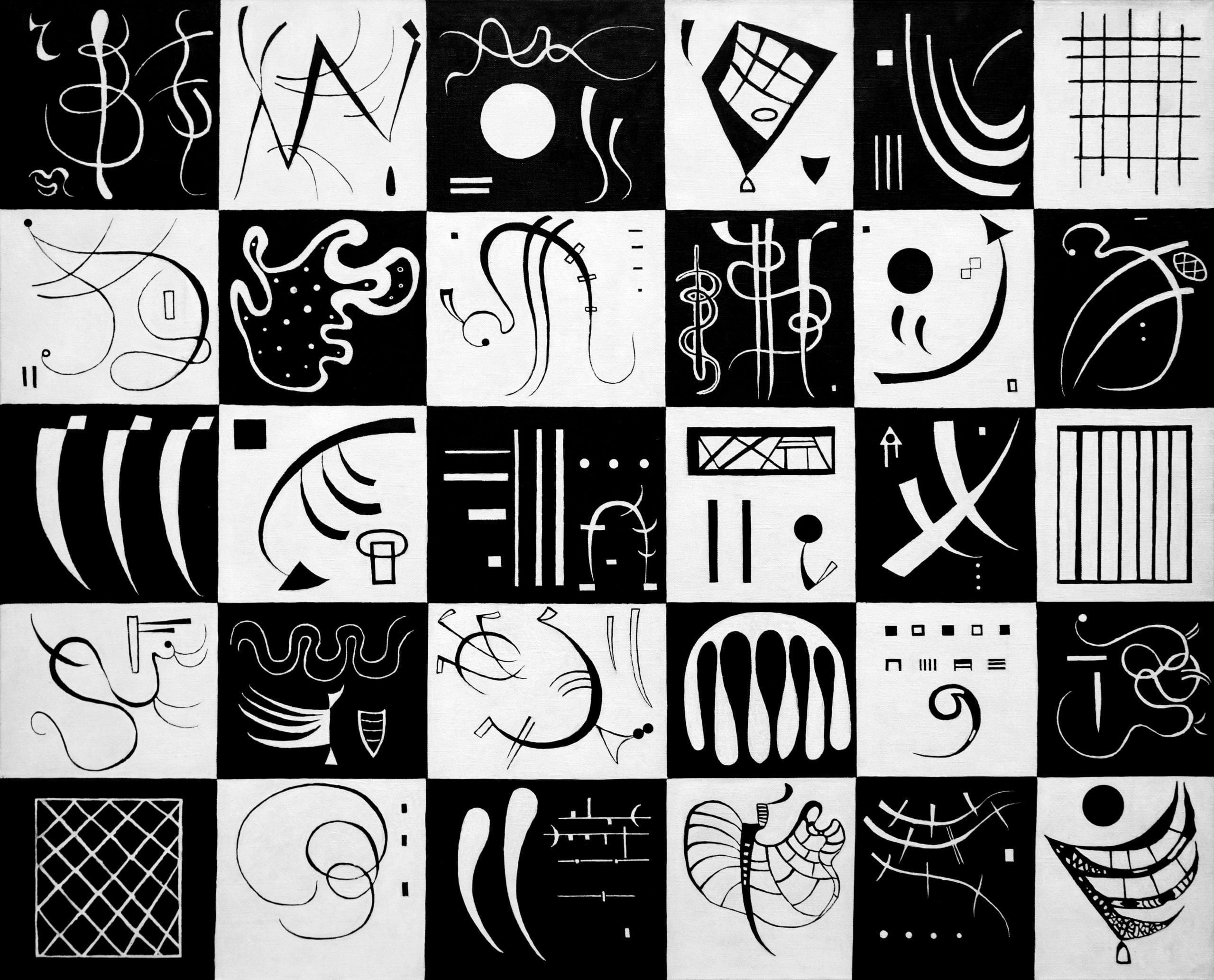 Híres festők reprodukciói, modern falfestmények, falfestmények Trente_Kandinsky_1937