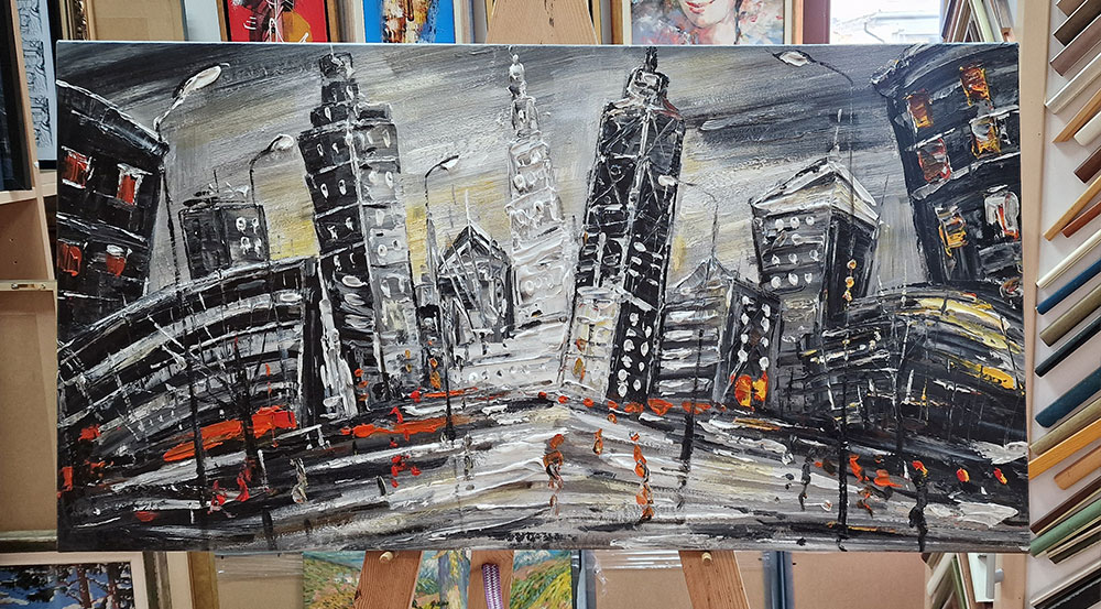 Umetniške slike – Mesto ponoči