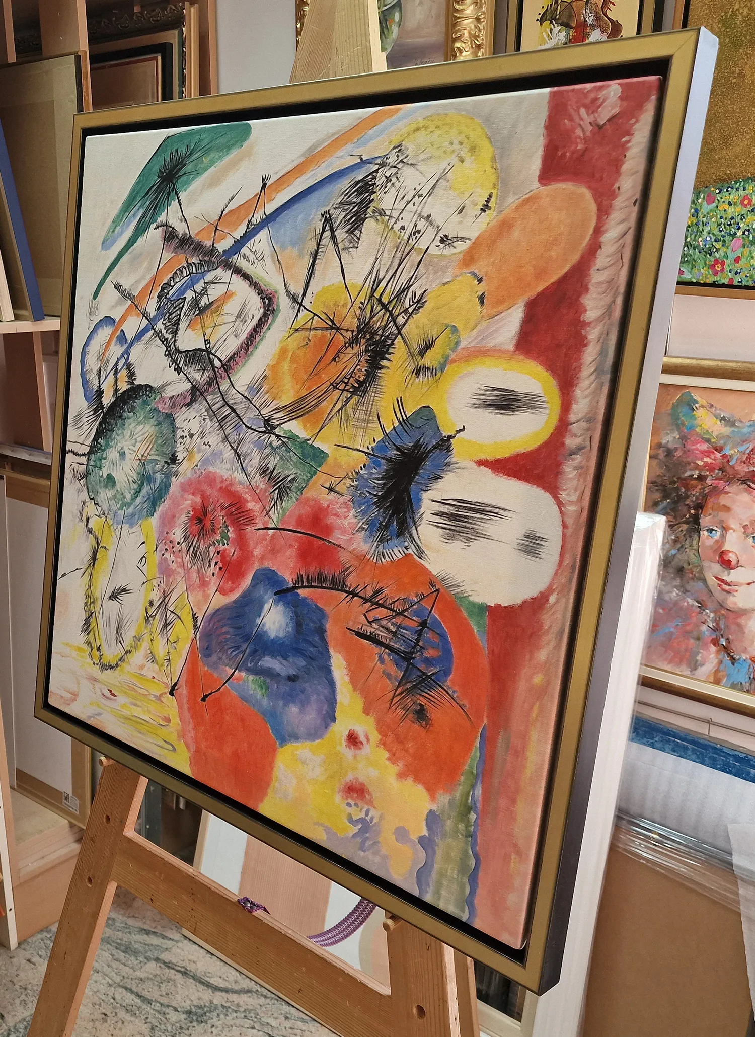 Vasilij Kandinski - Black Lines (Schwarze Striche) Wassily Kandinsky - Black Lines - oil painting on canvas - hand-painted copy made to order