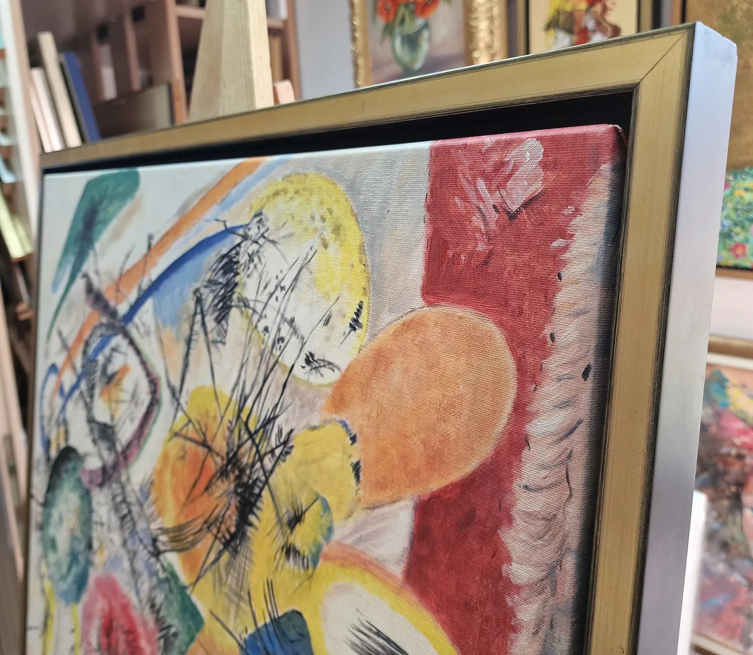 Vasilij Kandinski - Black Lines (Schwarze Striche) Wassily Kandinsky - Black Lines - oil painting reproduction on canvas - hand-painted
