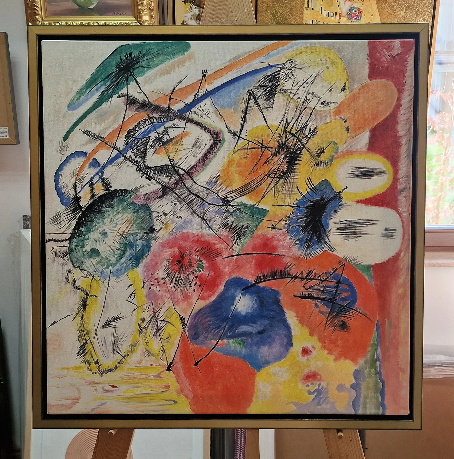 Vasilij Kandinski - Black Lines (Schwarze Striche) Wassily Kandinsky - Black Lines - canvas painting - hand-painted reproduction in oil
