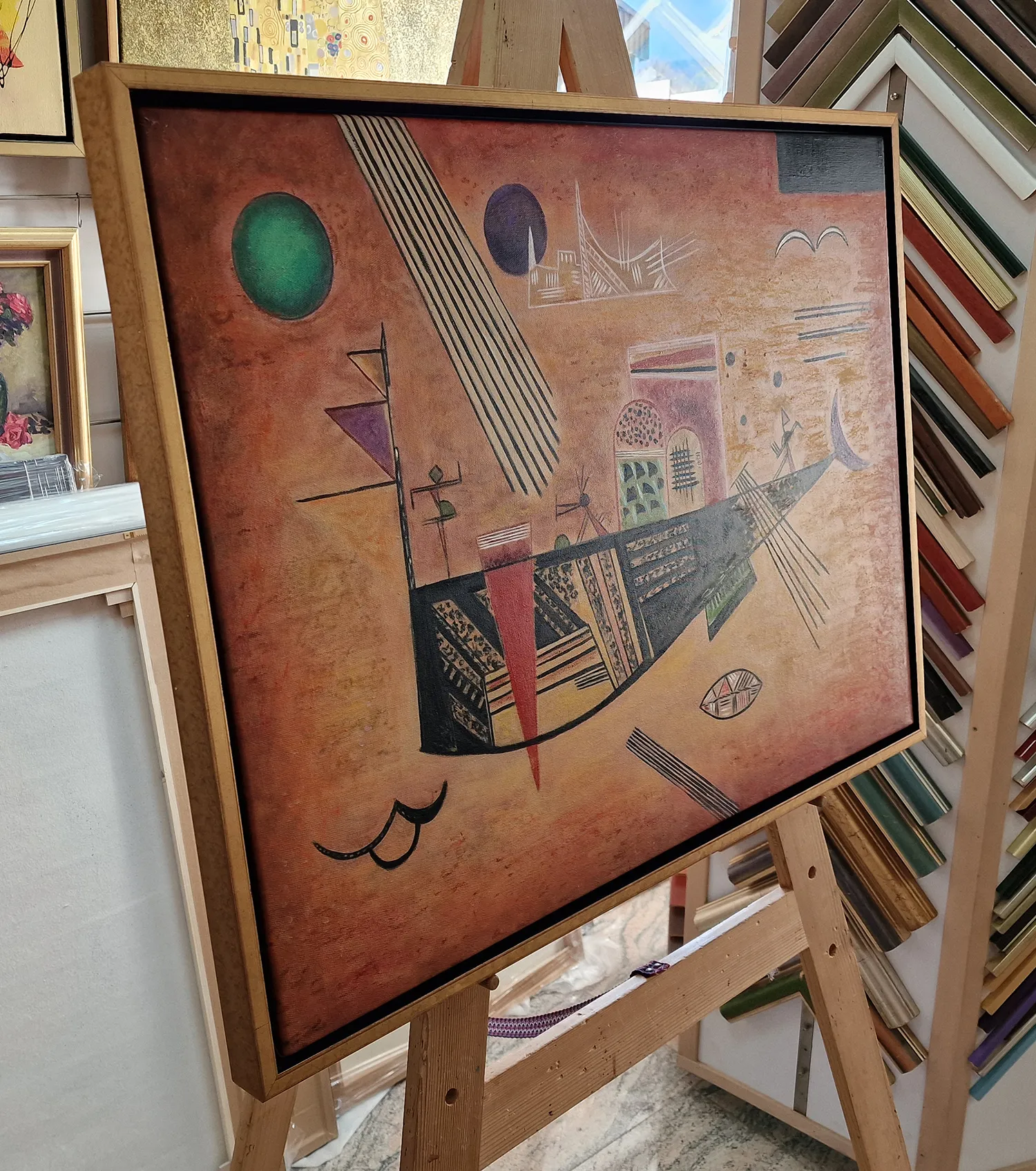Vasilij Kandinski - Capricious Vaszilij Kandinszkij - Szeszélyes - kézzel festett művészi festmény - olaj vásznon