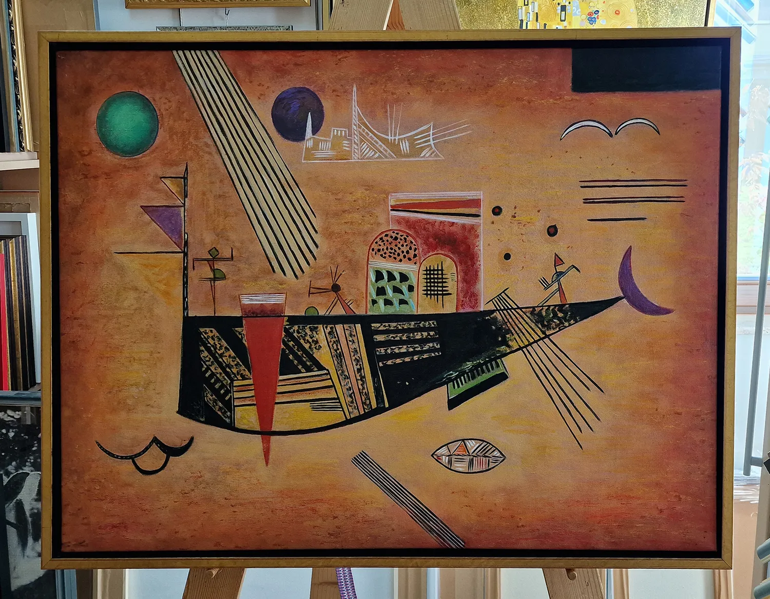Vasilij Kandinski - Capricious Vaszilij Kandinszkij - Szeszélyes - festmény vásznon - kézzel festett másolat rendelésre