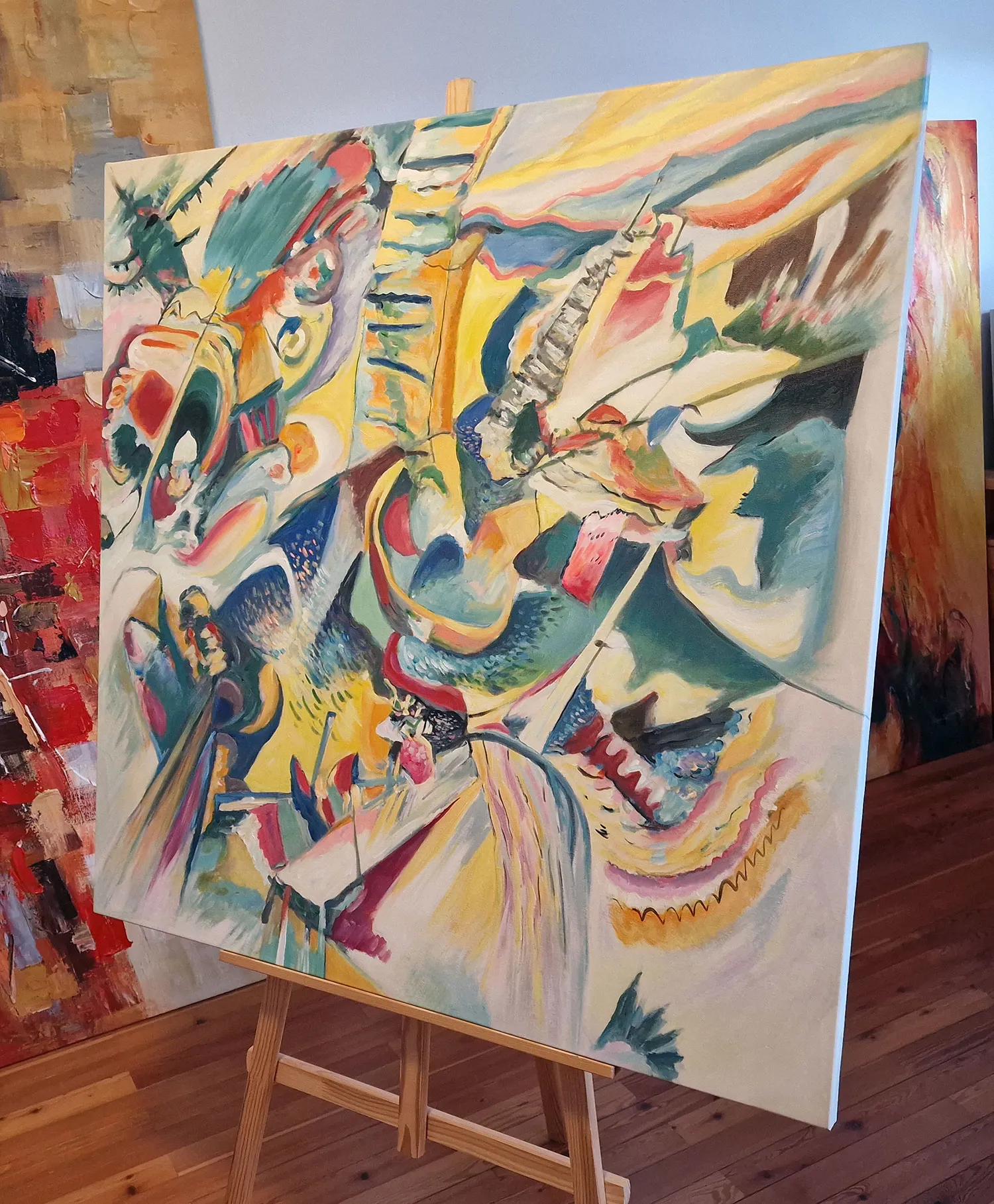 Wassily Kandinsky - Improvvisazione. Gola - quadro su tela dipinto a mano per il soggiorno - riproduzione