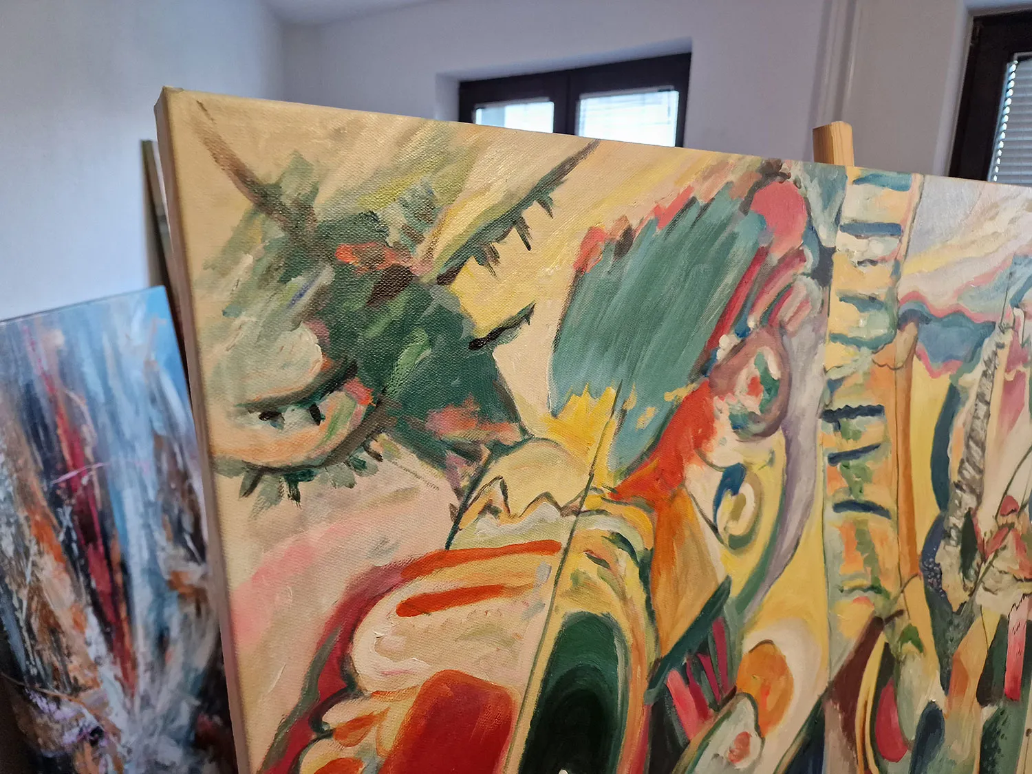 Wassily Kandinsky - Improvvisazione. Gola - riproduzione dipinta a mano - quadro su tela dipinto a mano