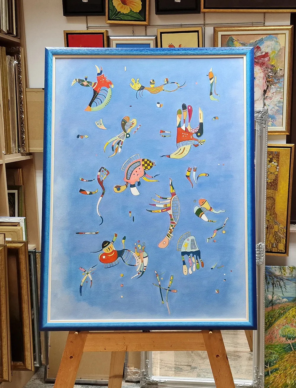 Vasilij Kandinski - Sky Blue (Bleu de ciel) Wassily Kandinsky - Blu cielo - quadro su tela - copia dipinta a mano su ordinazione
