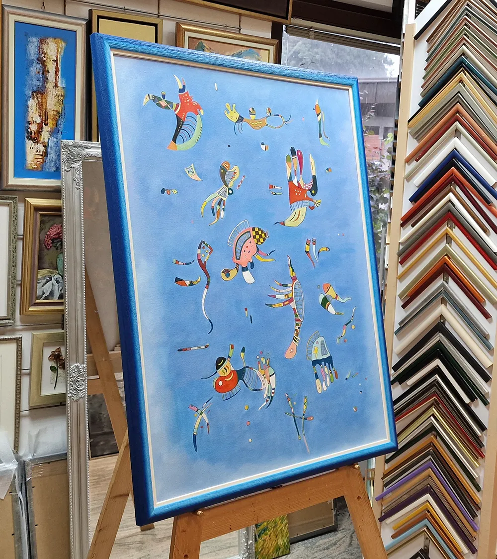 Vasilij Kandinski - Sky Blue (Bleu de ciel) Wassily Kandinsky - Blu cielo - quadro su tela dipinto a mano per il soggiorno - riproduzione