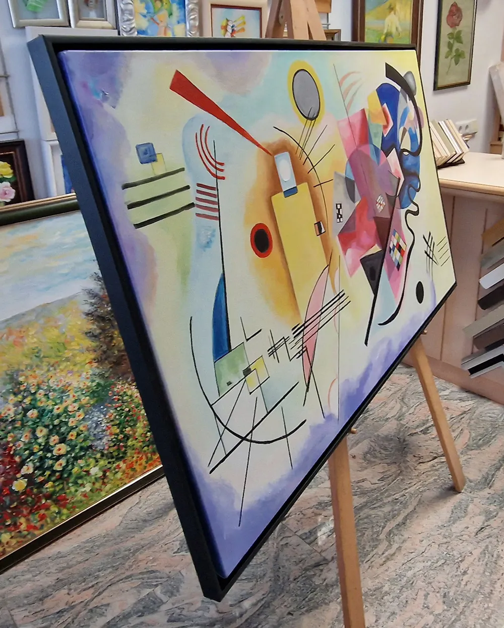 Wassily Kandinsky - Giallo Rosso Blu - riproduzione dipinta a mano - quadro su tela dipinto a mano