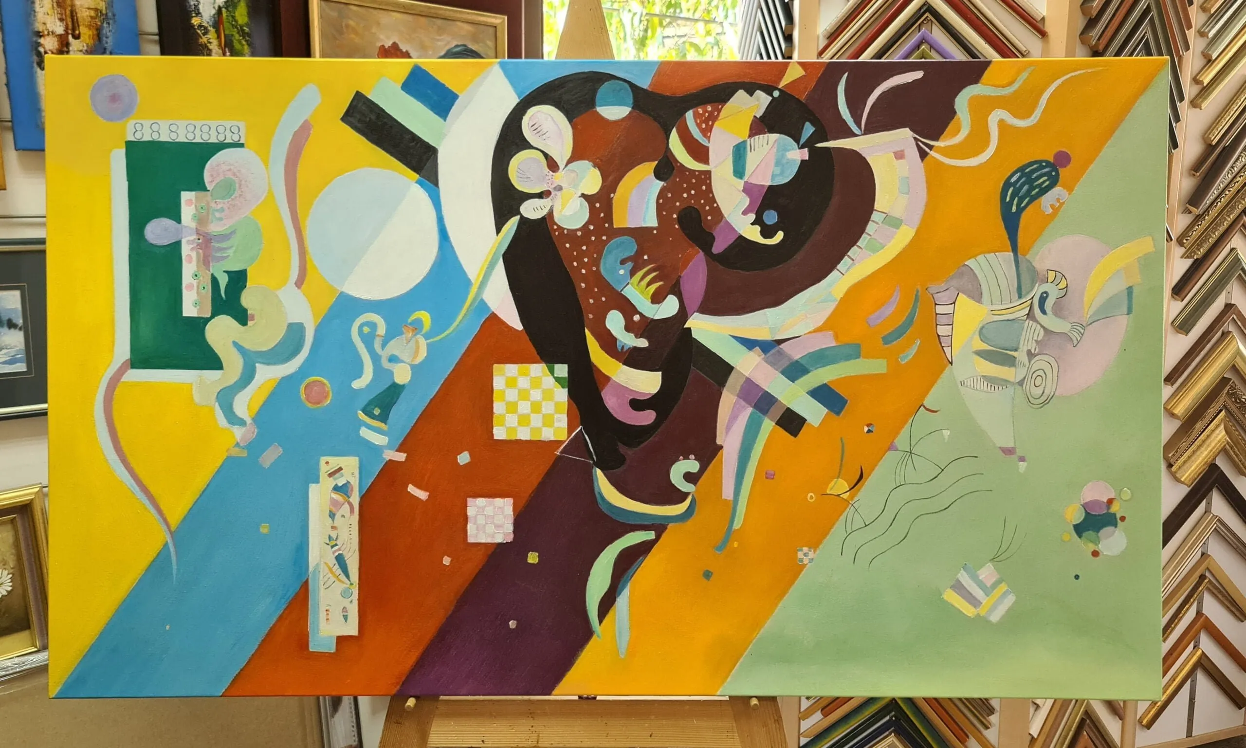 Composition IX – our hand-painted reproduction, whole, from the front
