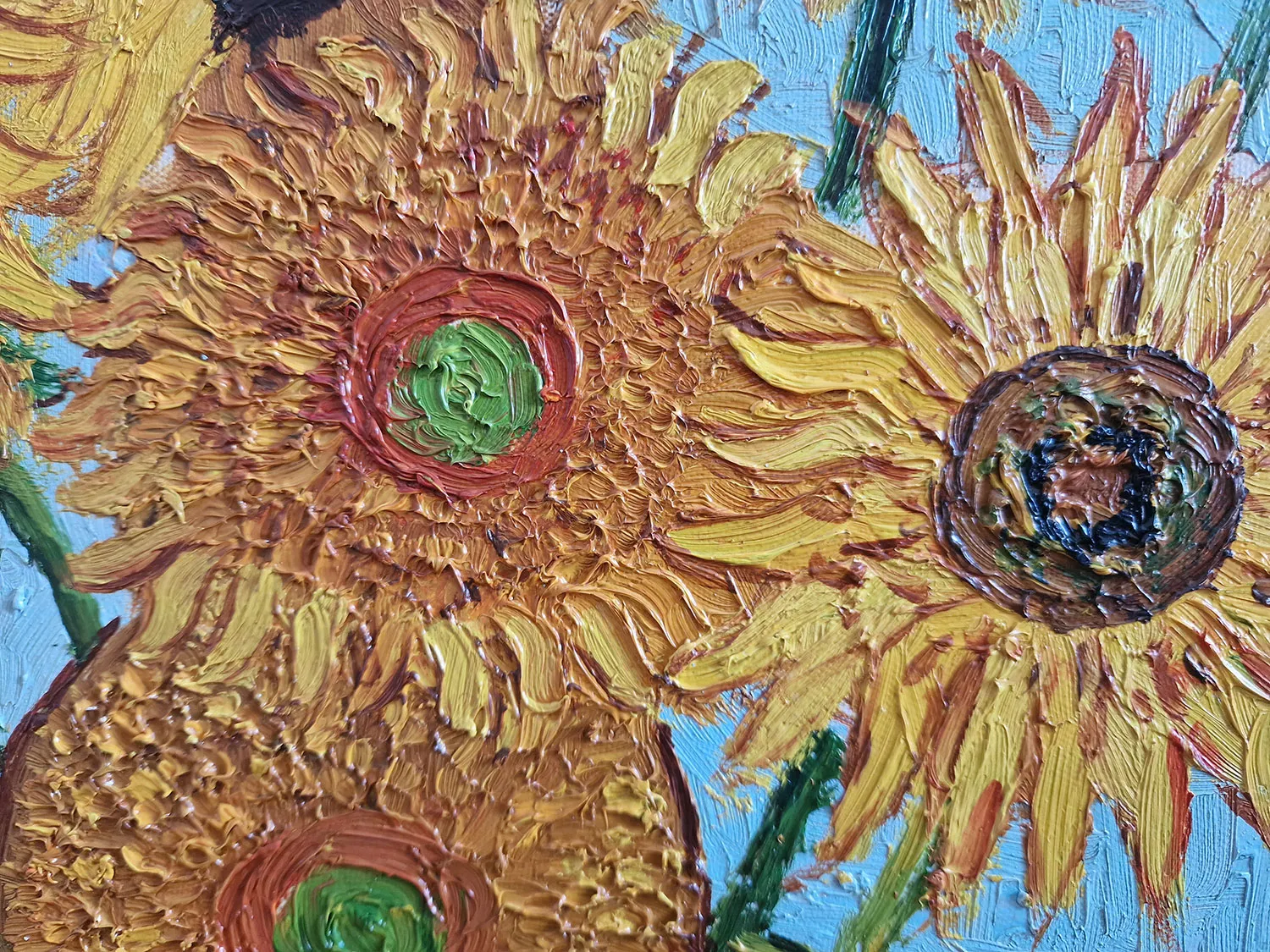 Vincent van Gogh - Sončnice II - olje na platnu - ročno slikana kopija po naročilu