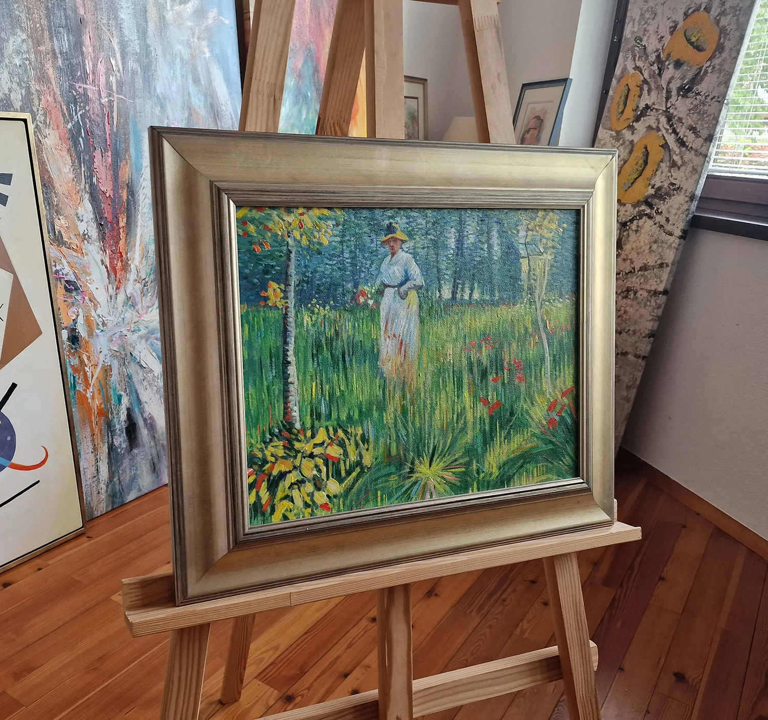Vincent van Gogh - Woman in a Garden Vincent van Gogh - Woman in a Garden - hand-painted oil painting reproduction - oil on canvas