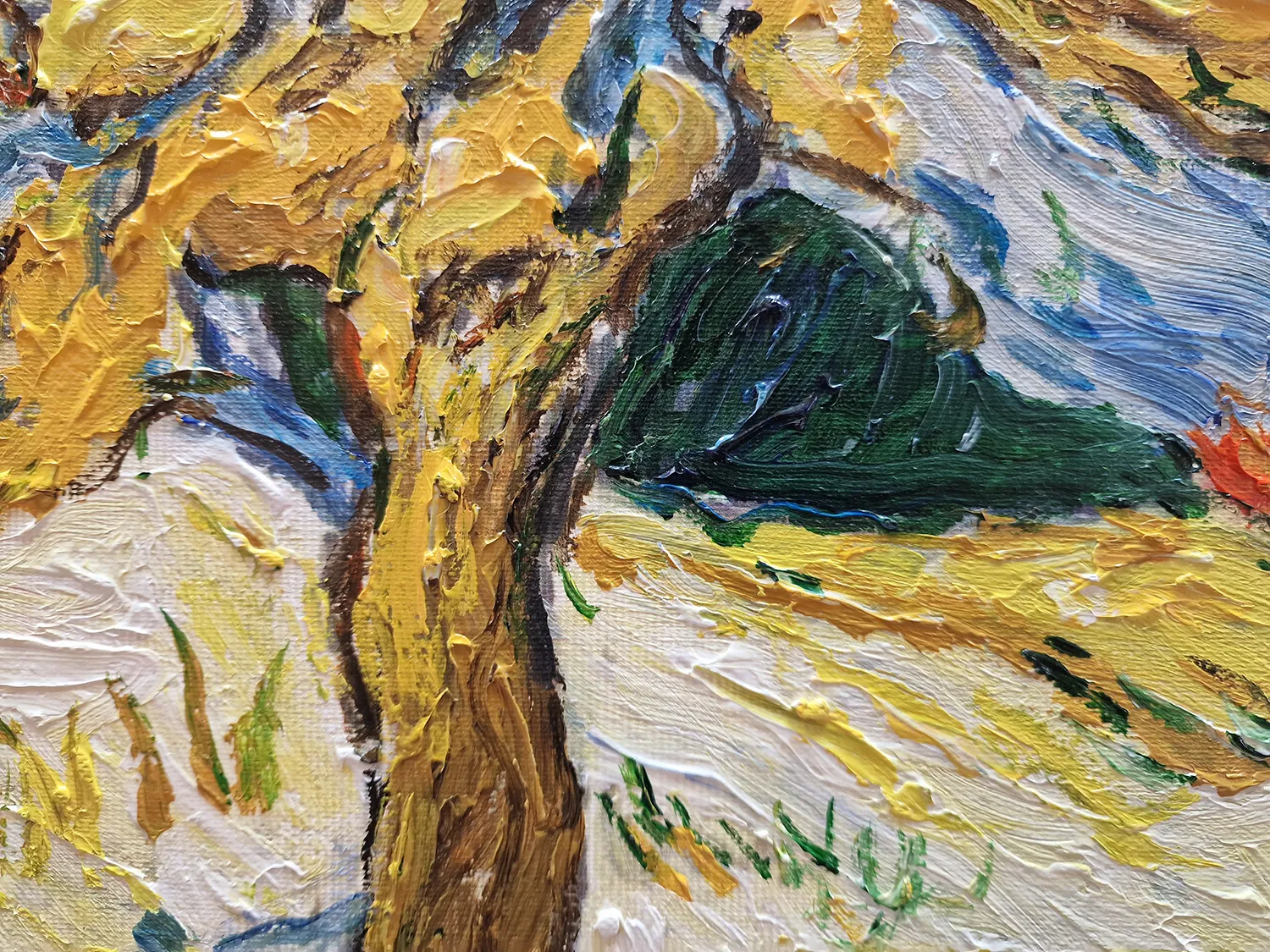 Vincent van Gogh - Der Maulbeerbaum - Kunstgemälde für das Wohnzimmer - Gemälde auf Leinwand als Reproduktion