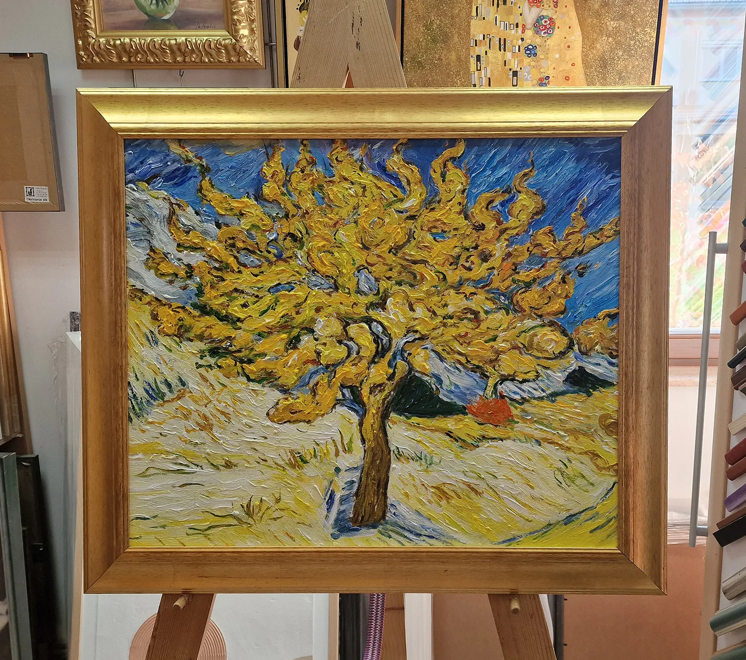 Vincent van Gogh - Der Maulbeerbaum - Gemälde auf Leinwand - handgemalte Kopie auf Bestellung