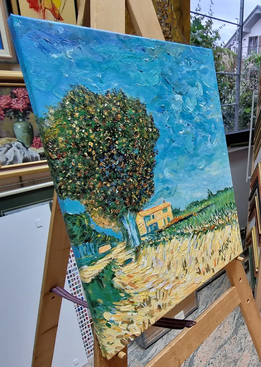 Vincent van Gogh - Cesta pri Arlesu - olje na platnu - ročno slikana kopija po naročilu