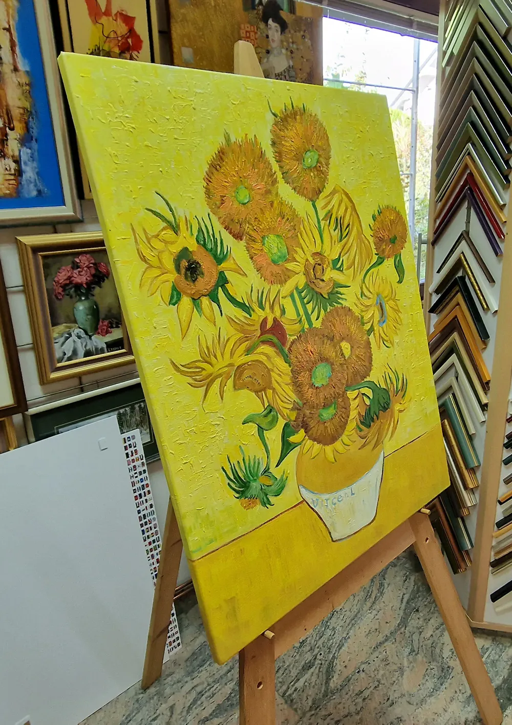 Vincent van Gogh - Girasoli I - quadro su tela - copia dipinta a mano su ordinazione