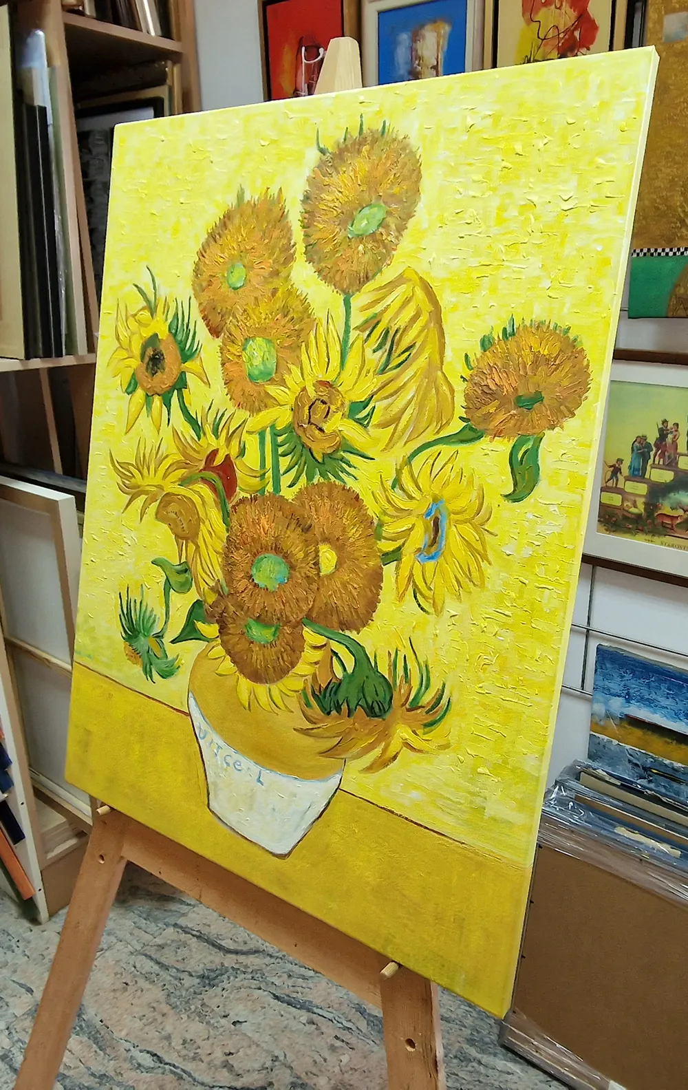 Vincent van Gogh – I girasoli I replica Vincent van Gogh - Girasoli I - riproduzione su tela - quadro dipinto a mano a olio
