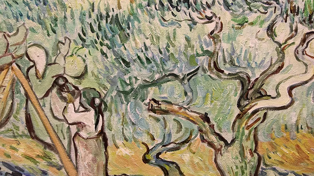 Vincent van Gogh - The Olive Orchard Vincent van Gogh - Il frutteto di olivi - quadro su tela - copia dipinta a mano su ordinazione