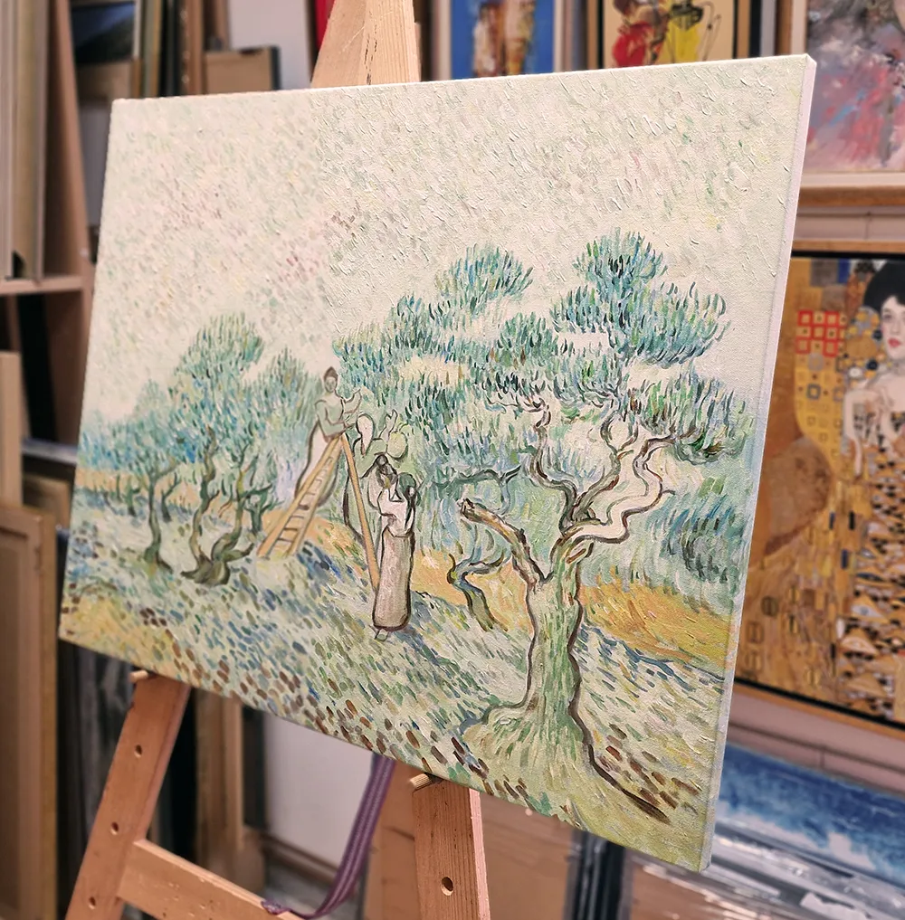 Vincent van Gogh - The Olive Orchard Vincent van Gogh - Il frutteto di olivi - riproduzione dipinta a mano - quadro su tela dipinto a mano
