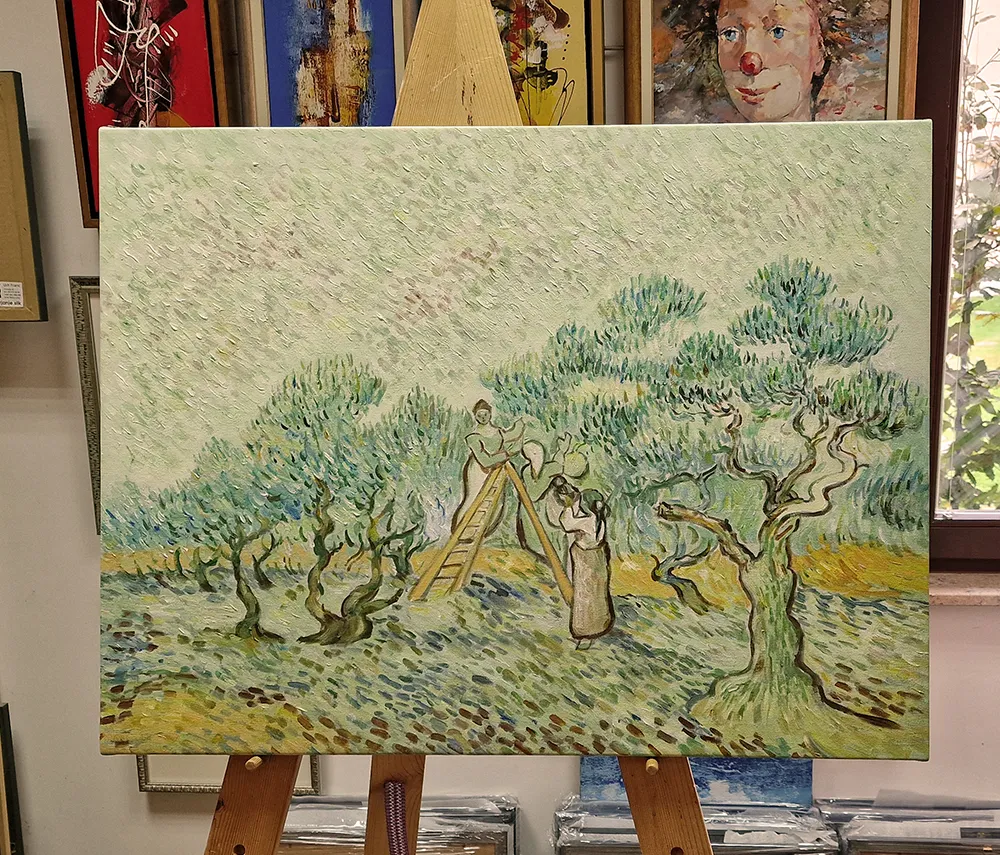 Vincent van Gogh - The Olive Orchard Vincent van Gogh - Il frutteto di olivi - quadro su tela dipinto a mano - riproduzione