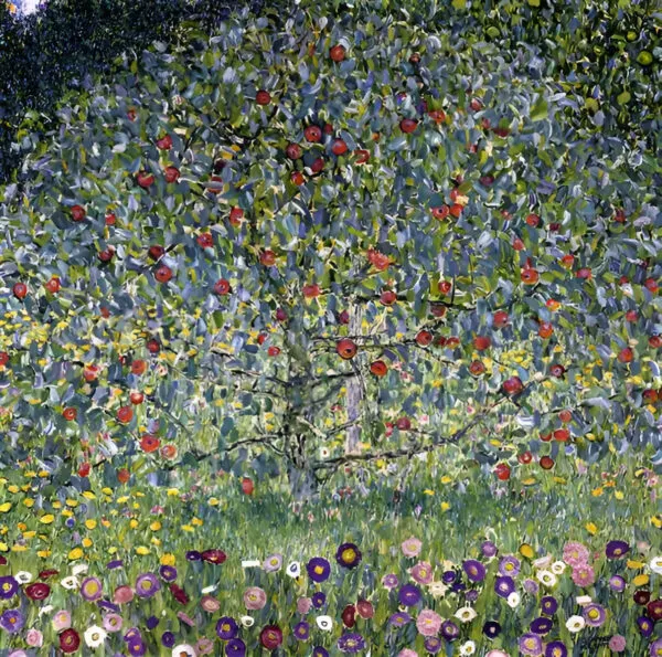 Gustav Klimt - Jablana I - umetniška slika za dnevno sobo - reprodukcija na platnu