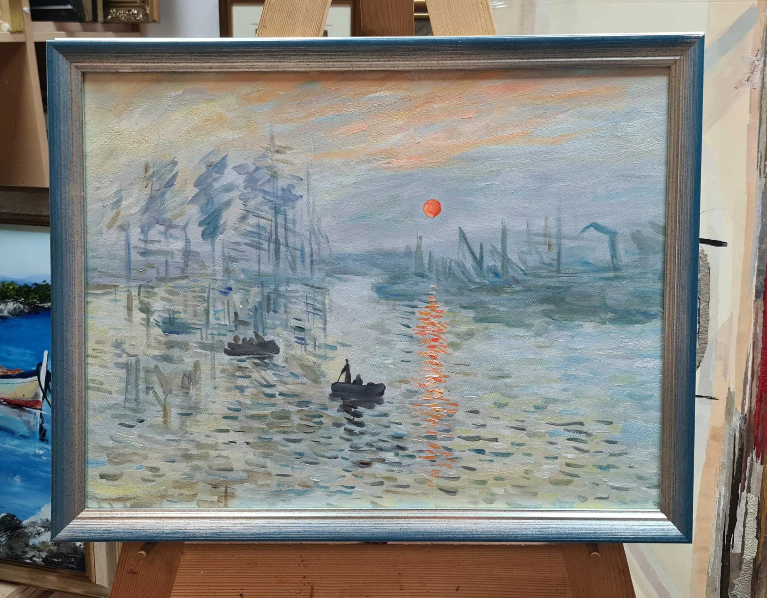 Claude Monet – Impression, Sonnenaufgang – handgemalte Reproduktion auf Leinwand