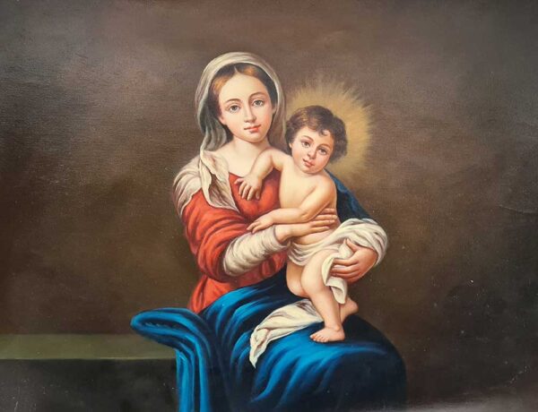 umetniška slika marija in jezus