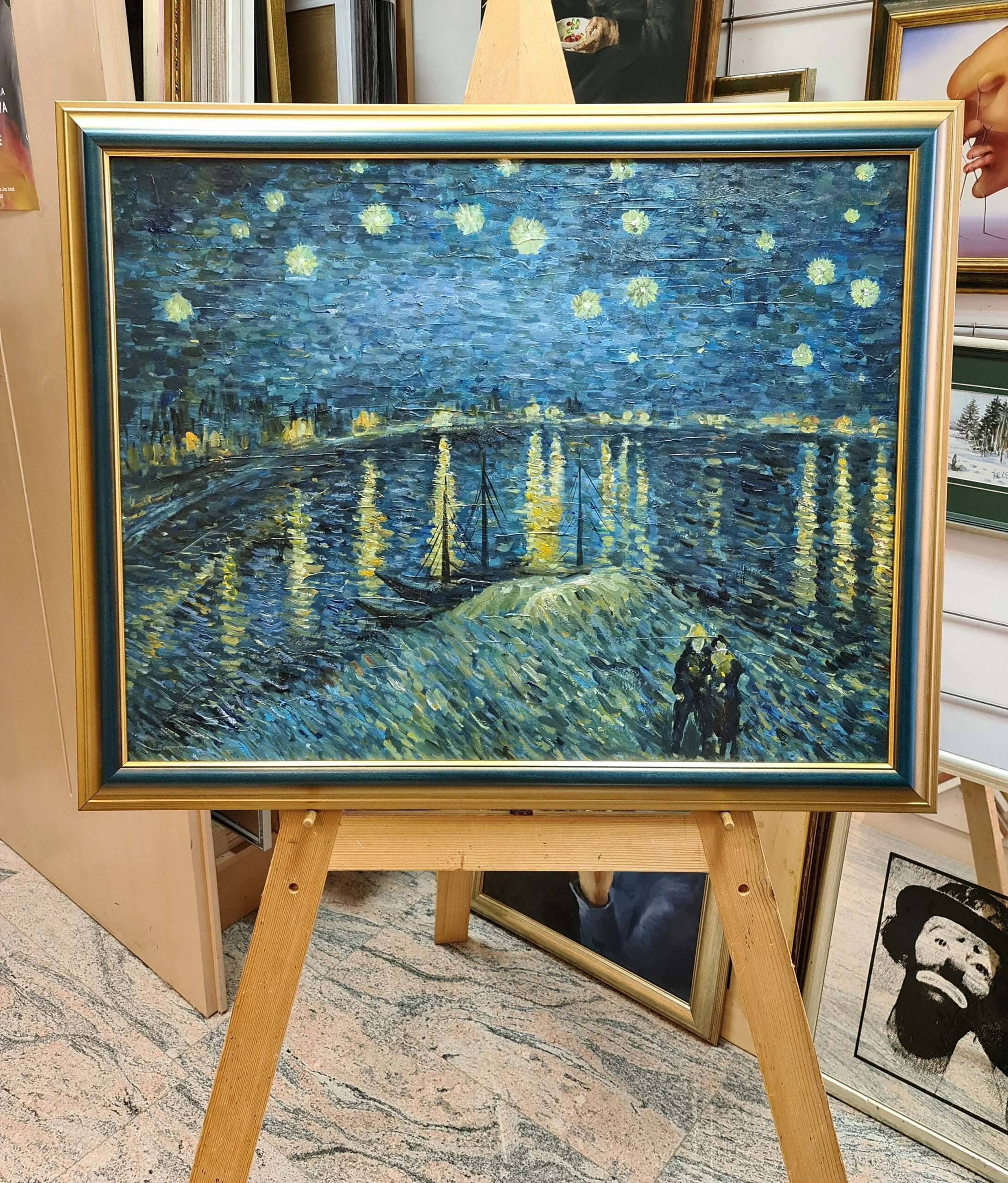 vincent van gogh - starry night - zvezdnata noč - slika na platnu vincent van gogh - starry night - zvezdnata noč - slika na platnu
