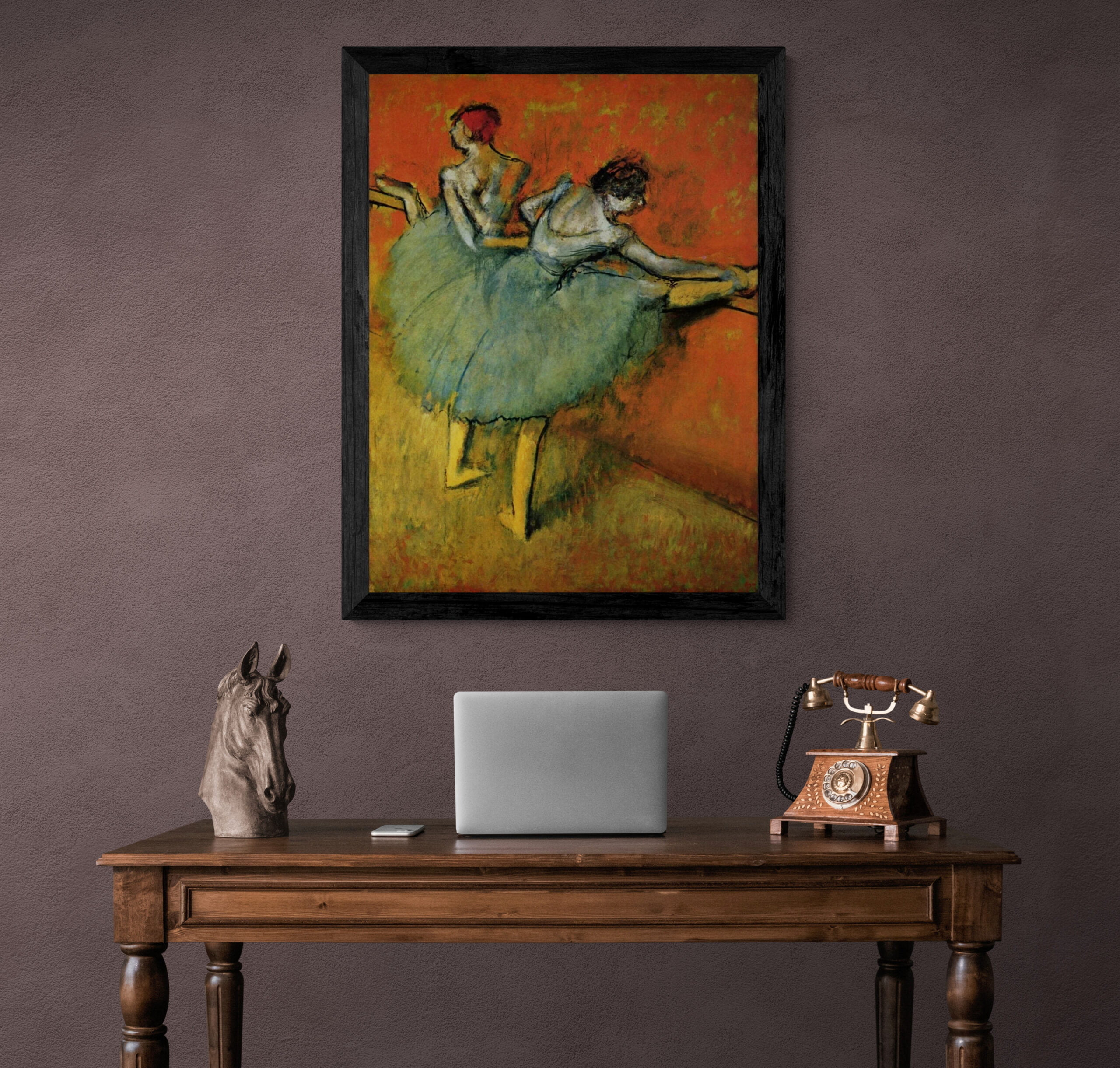 Edgar Degas – Dancers at the Barre (Tänzerinnen an der Stange), Gemälde, Leinwandbilder