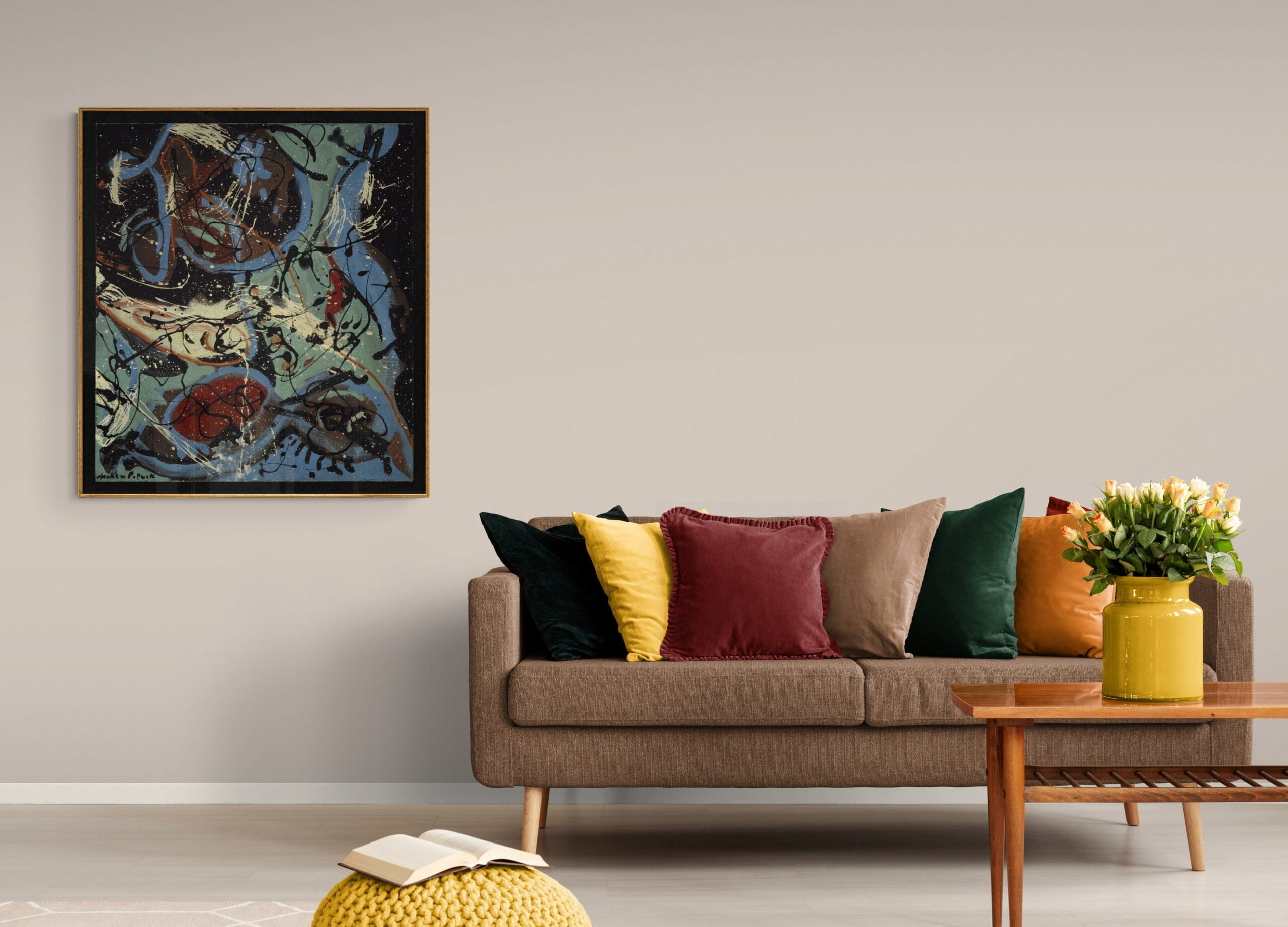 Jackson Pollock - Composition with Pouring II - Komposition mit Gießen II, Gemälde, Leinwandbilder Jackson Pollock - Composition with Pouring II - Komposition mit Gießen II, Gemälde, Leinwandbilder