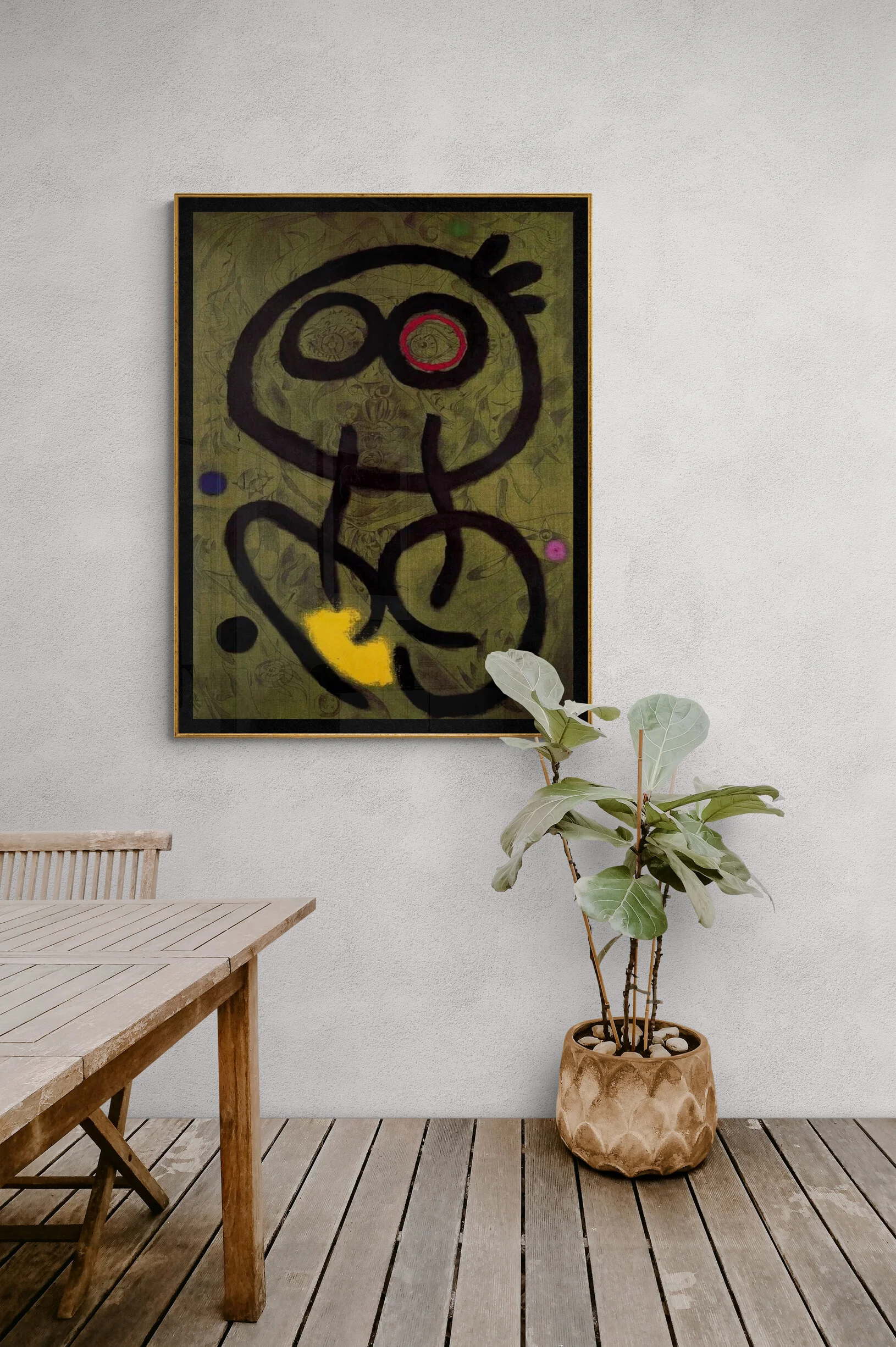 Joan Miro – Self portrait - študija umetniške stenske slike na platnu Joan Miro – Self portrait - študija umetniške stenske slike na platnu
