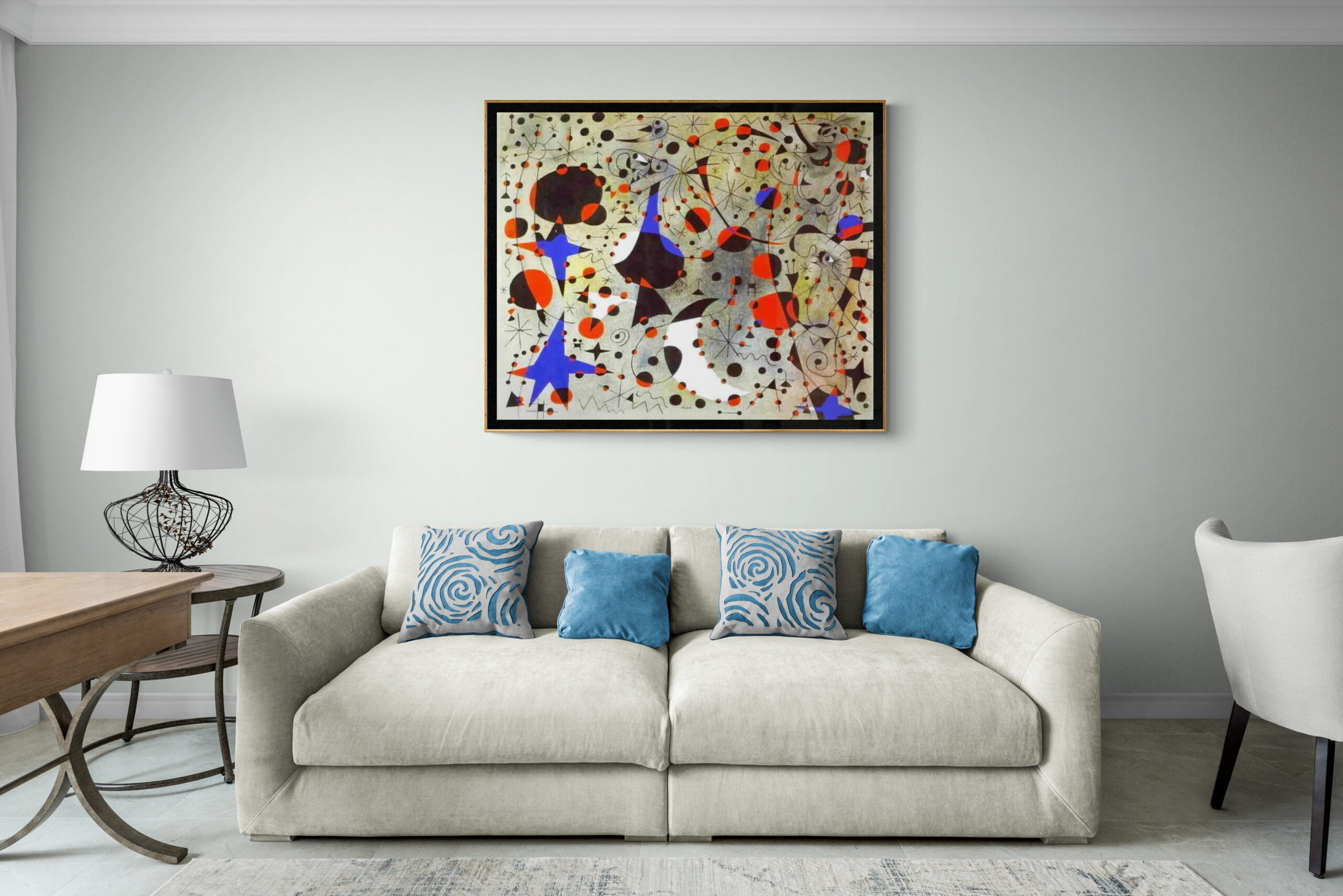 Joan Miro - The Nightingale's Song at Midnight and the Morning Rain - Das Nachtigallenlied um Mitternacht und der Morgenschauer, Gemälde, Leinwandbilder