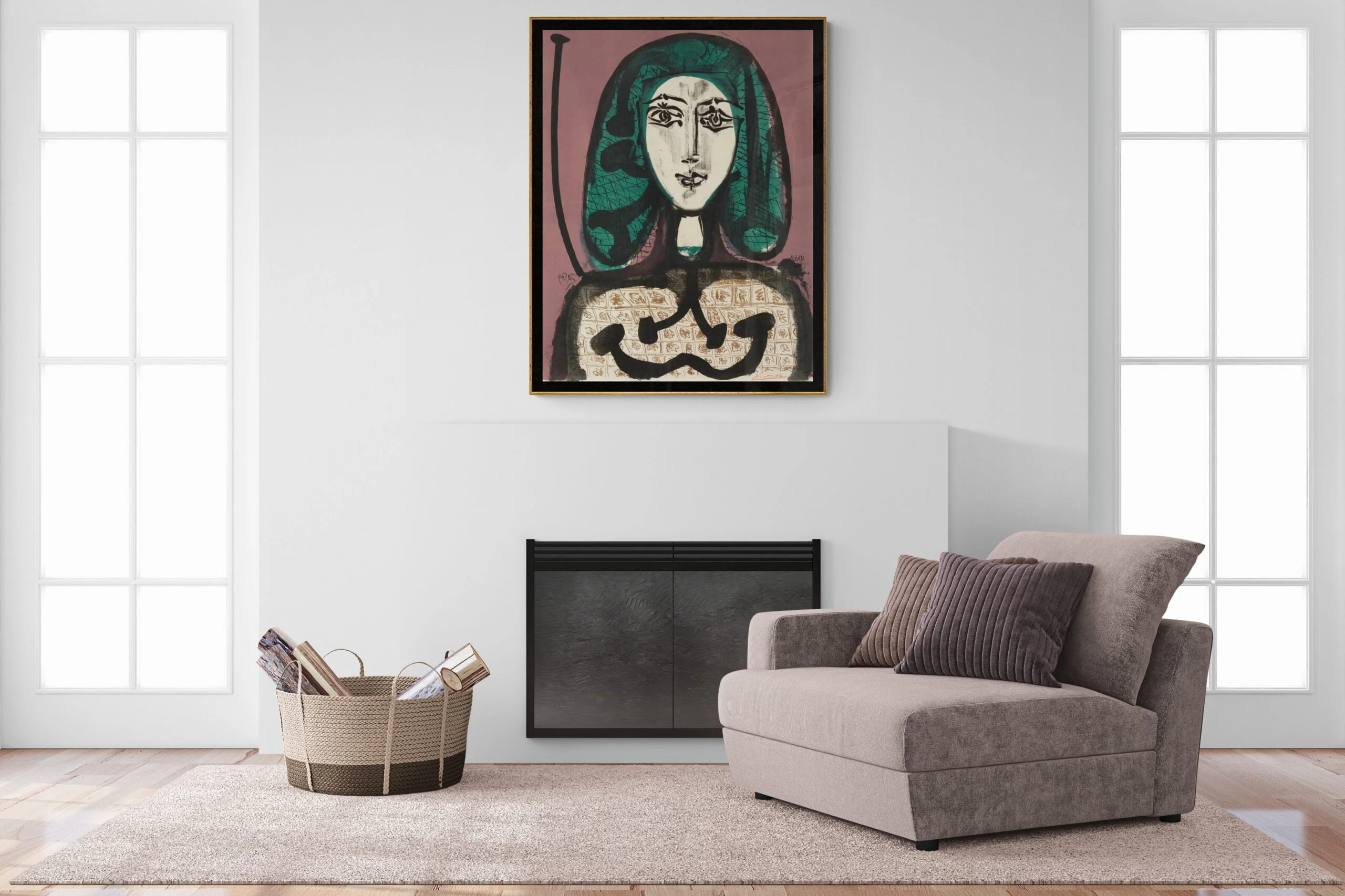Pablo Picasso – The Woman with a Hair Net - študija umetniške stenske slike na platnu Pablo Picasso – The Woman with a Hair Net - študija umetniške stenske slike na platnu