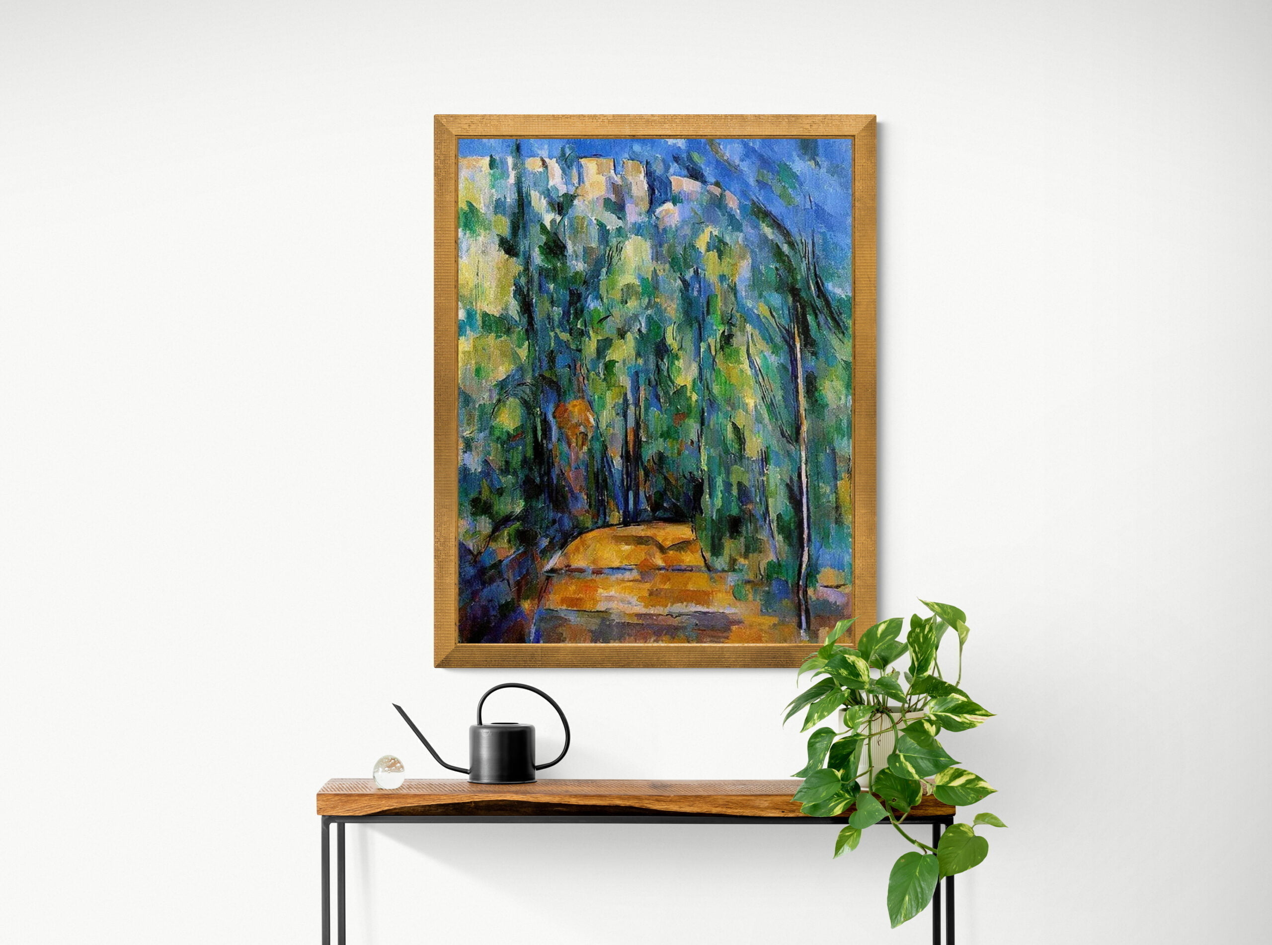 Paul Cezanne - Bend in Forest Road - Biegung im Waldweg, Gemälde, Leinwandbilder