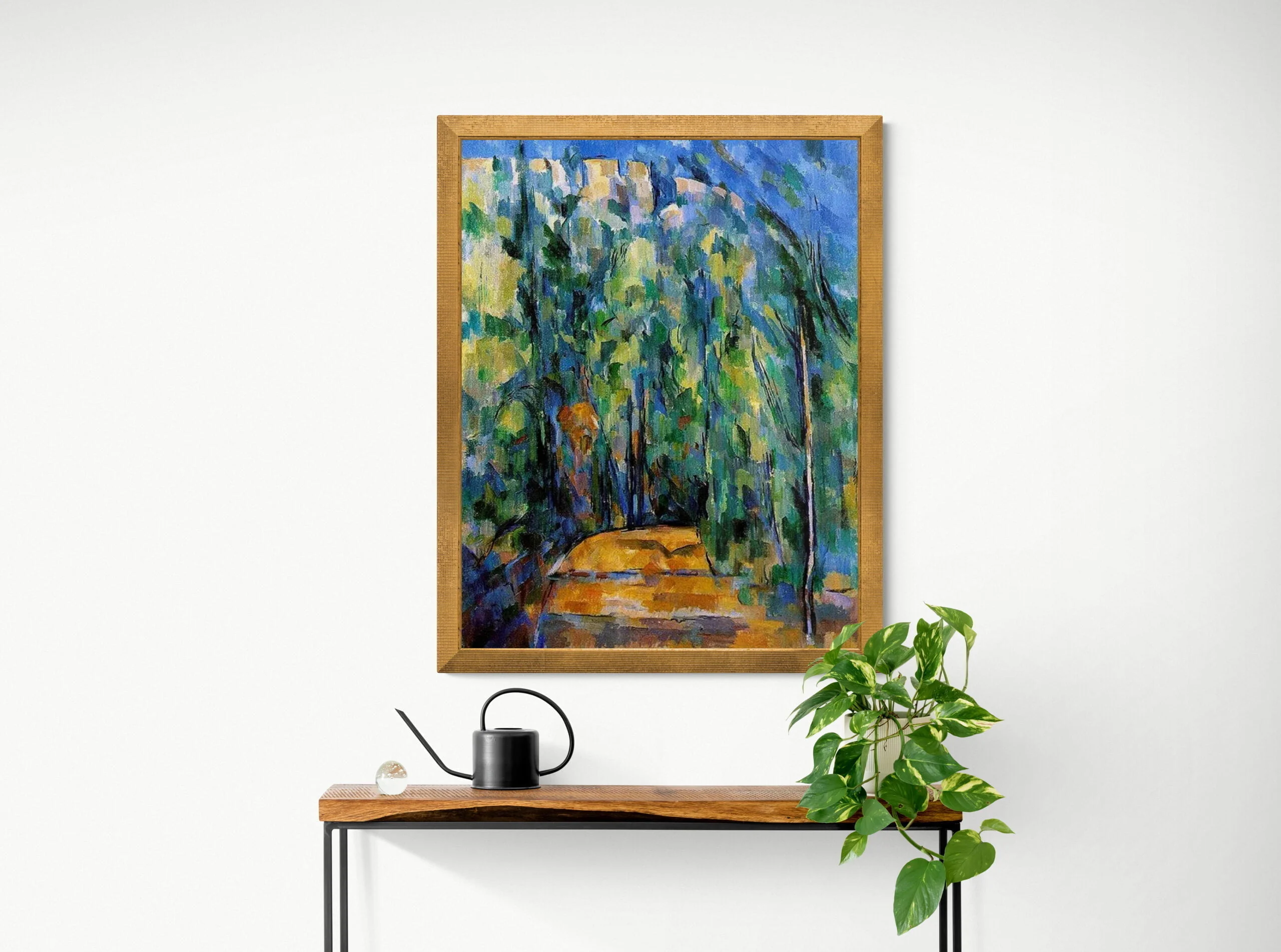 Paul Cezanne – Bend in Forest Road - reprodukcije slik - umetniška stenska slika na platnu Paul Cezanne – Bend in Forest Road - reprodukcije slik - umetniška stenska slika na platnu