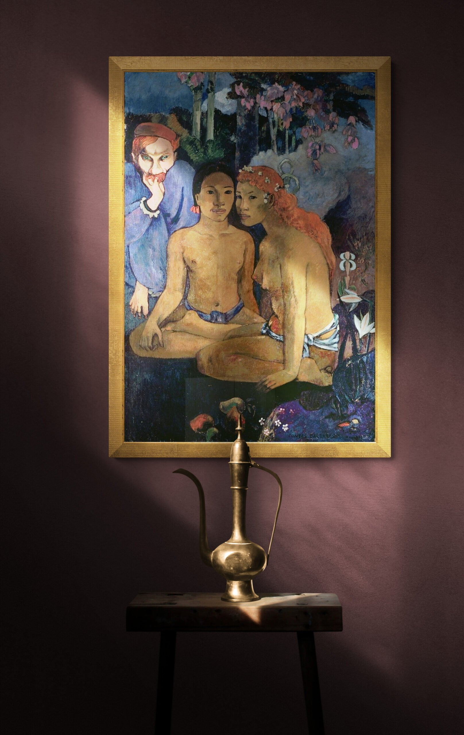 Paul Gauguin - Cruel Tales (Exotic Saying) - Grausame Geschichten (exotisches Sprichwort), Gemälde, Leinwandbilder