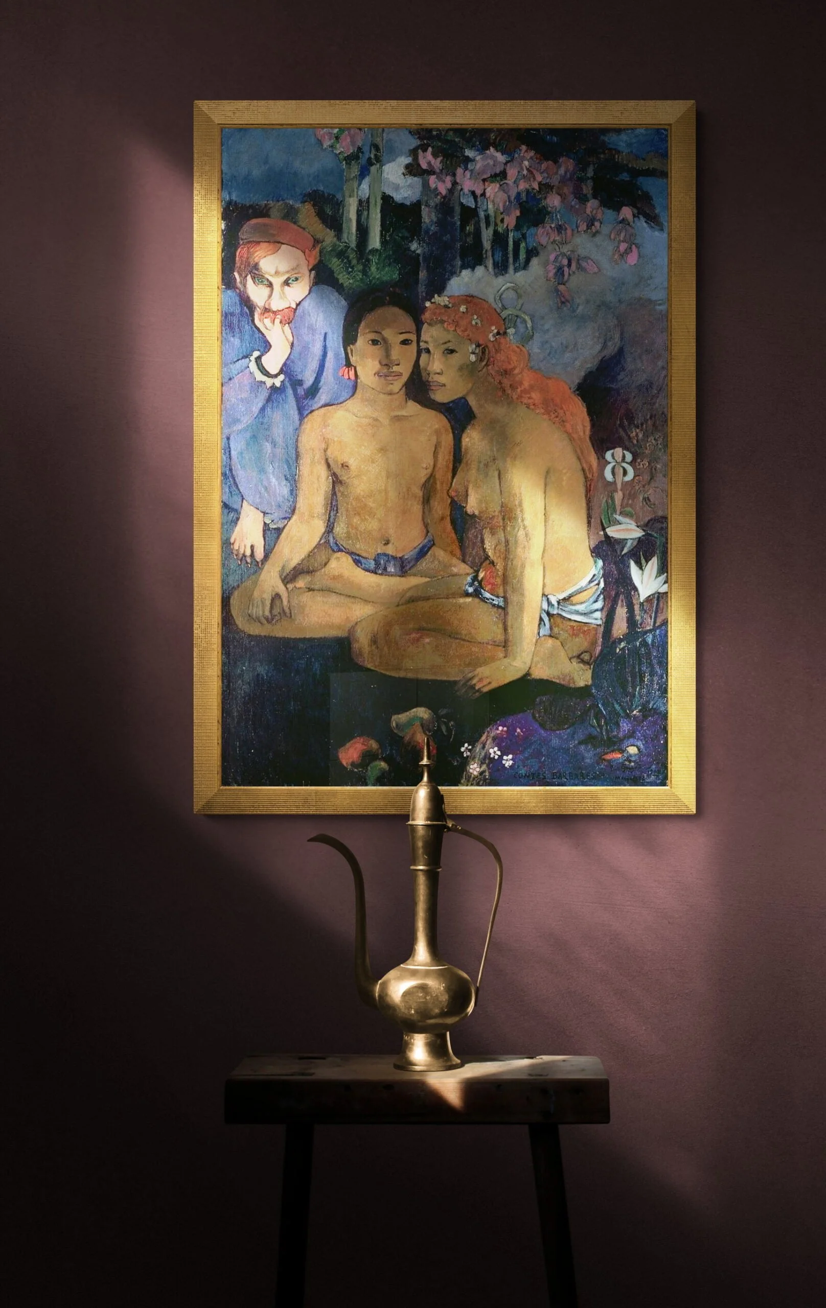 Paul Gauguin – Cruel Tales (Exotic Saying) - umetniška stenska slika na platnu Paul Gauguin – Cruel Tales (Exotic Saying) - umetniška stenska slika na platnu