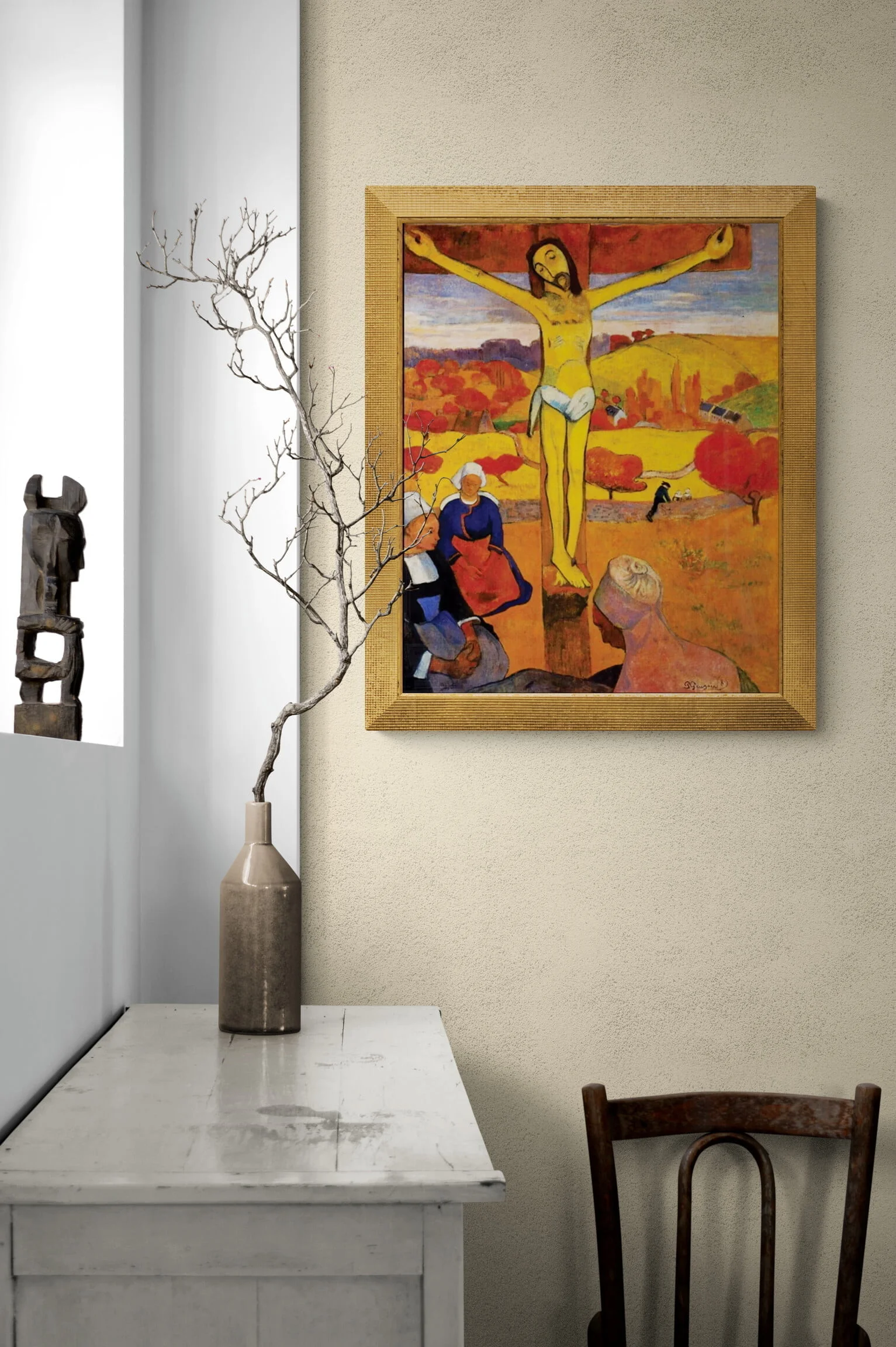 Paul Gauguin – Yellow Christ - reprodukcije slik - umetniška stenska slika na platnu Paul Gauguin – Yellow Christ - reprodukcije slik - umetniška stenska slika na platnu