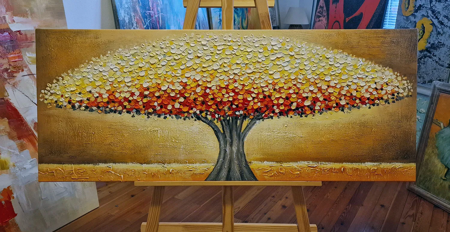 Wall art - paintings - Lonely Tree Wall art - paintings - Lonely Tree - canvas painting reproduction - hand-painted in oil