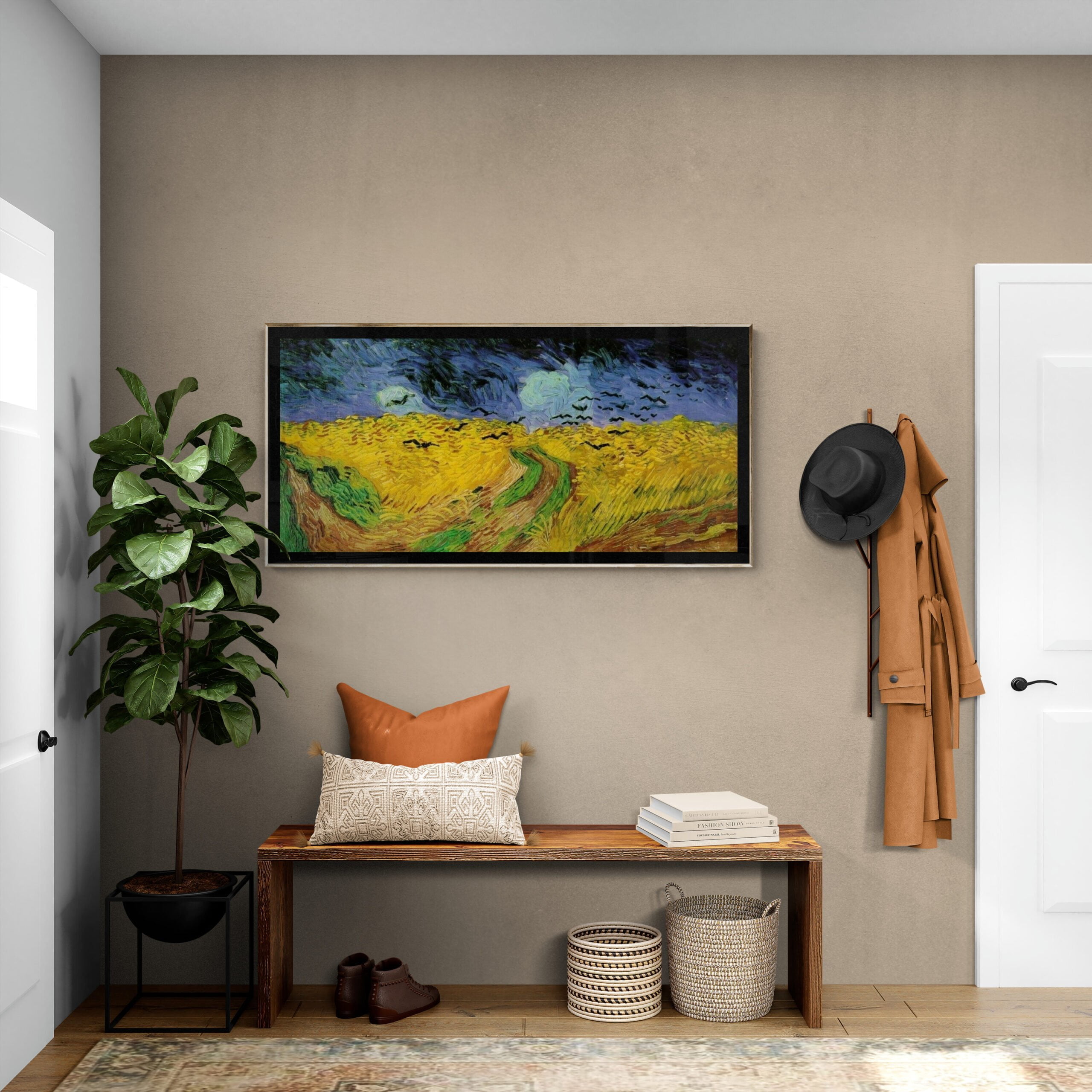 Leinwandgemälde - Weizenfeld mit Krähen - Vincent van Gogh - Gemälde auf Leinwand