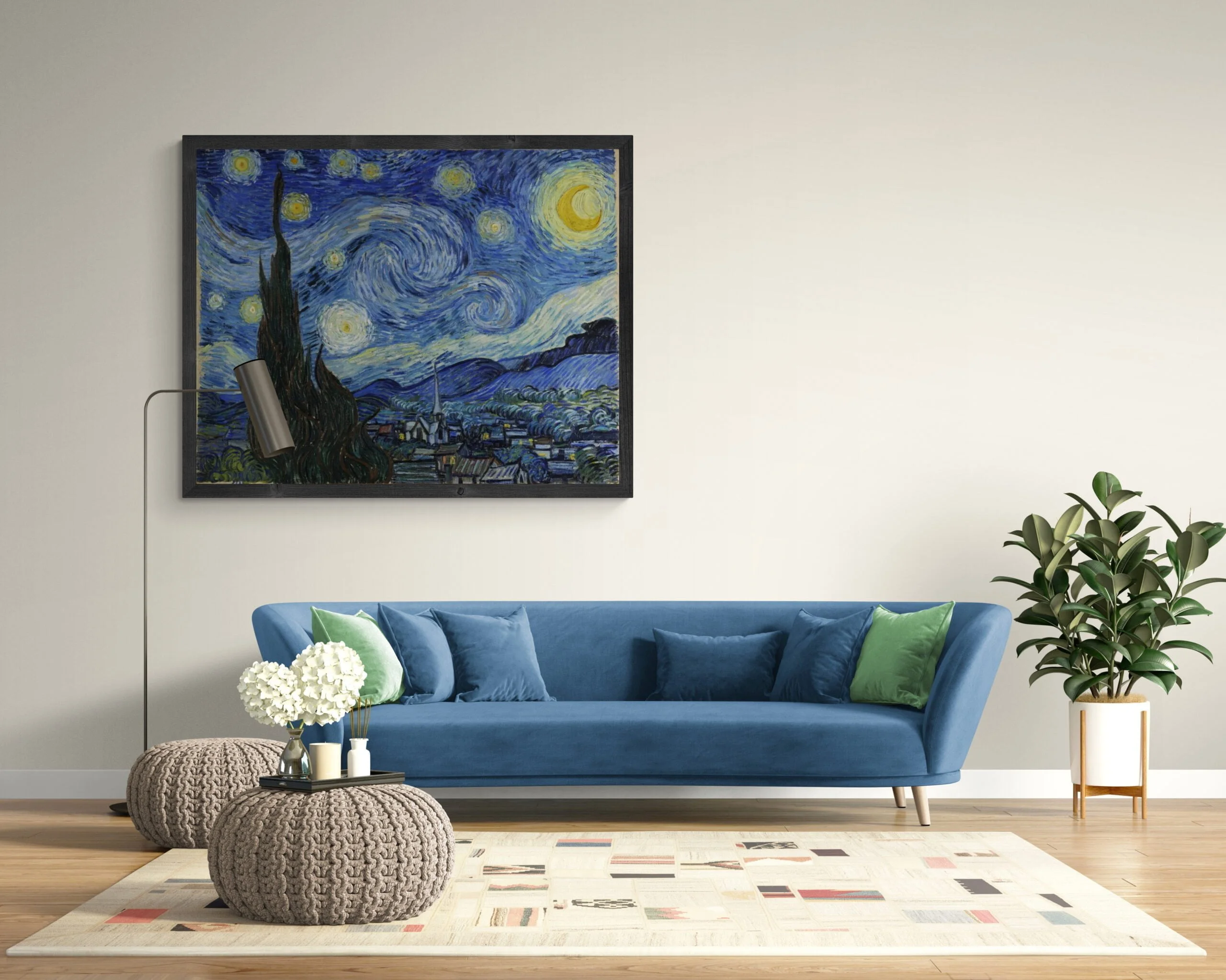 Vincent van Gogh - Zvezdana noć - slika na platnu - ručno naslikana reprodukcija zidne slike