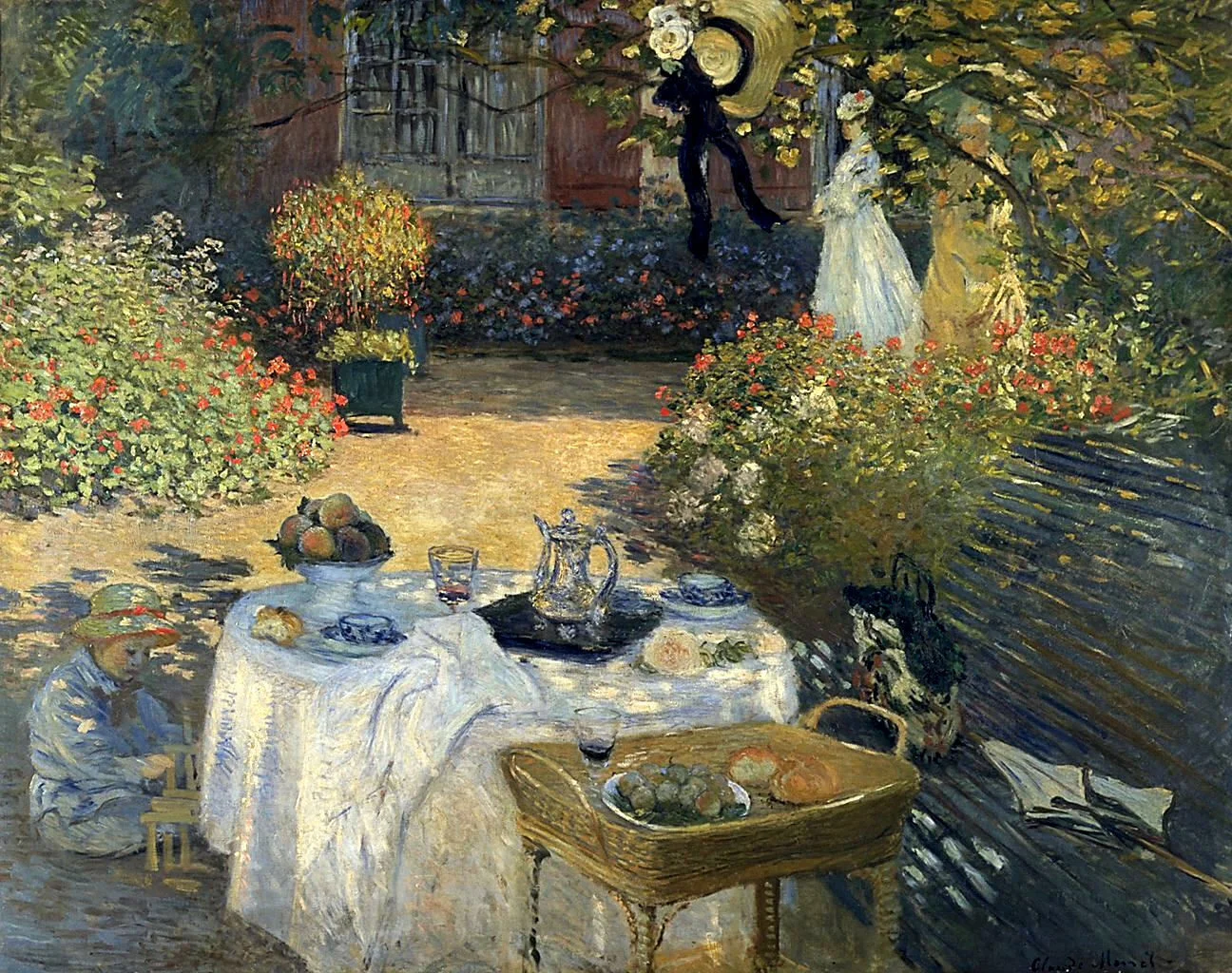 Claude Monet – Das Mittagessen – handgemalte Reproduktion auf Leinwand
