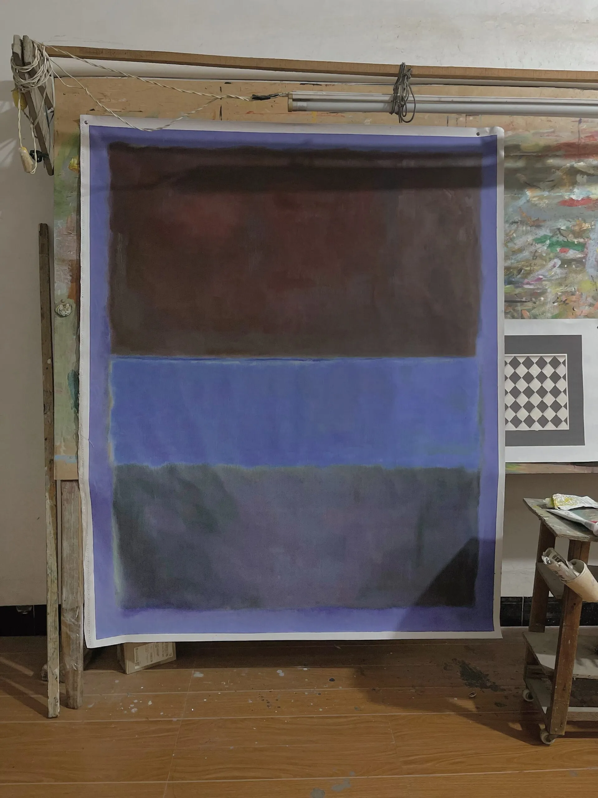 Mark Rothko - N. 61 (Ruggine e blu) [Blu marrone, marrone su blu] - quadro su tela dipinto a mano - riproduzione