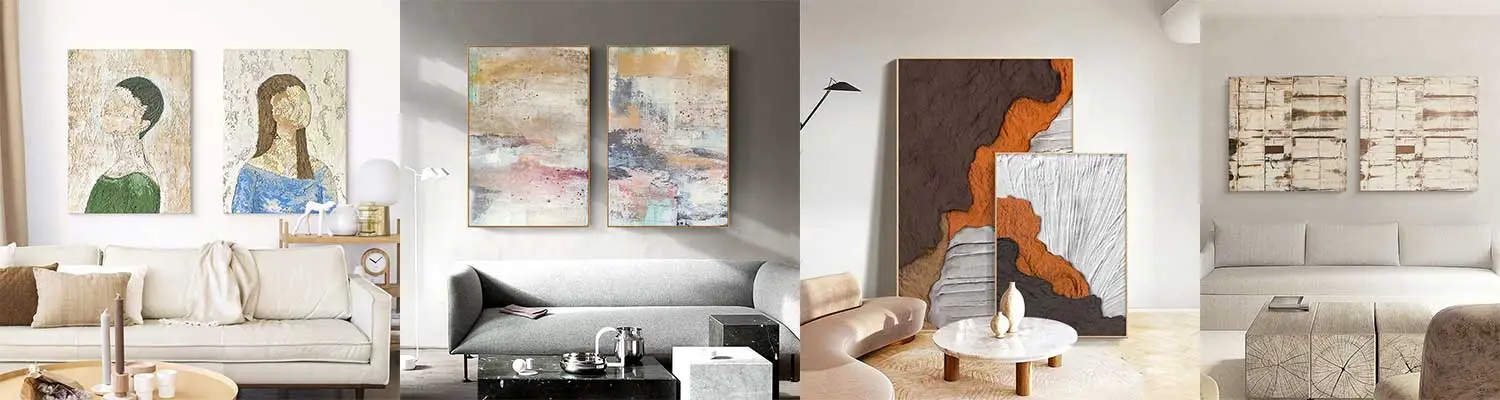 Stenske slike na platnu - Dvodelne