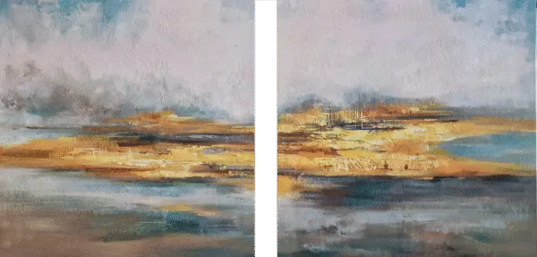 Paintings - Golden Plane - canvas painting reproduction - hand-painted in oil